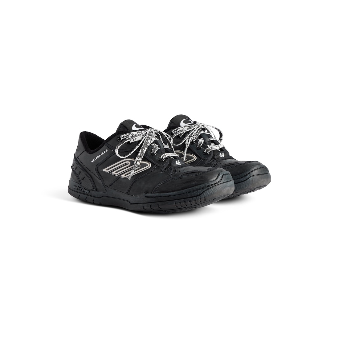 Men's Hamptons Worn-out Sneaker in Black - 2