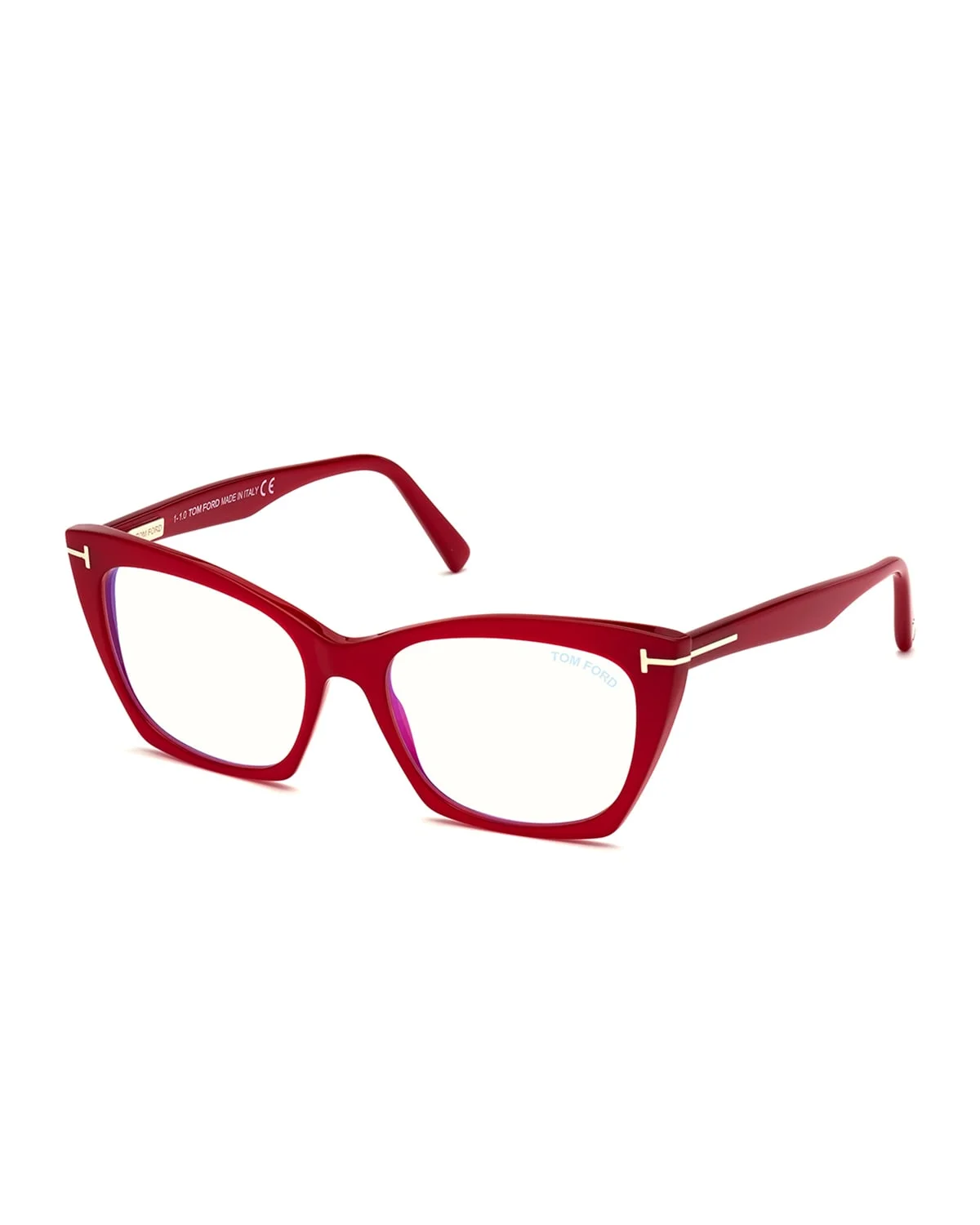 Blue Block Acetate Cat-Eye Optical Glasses - 1