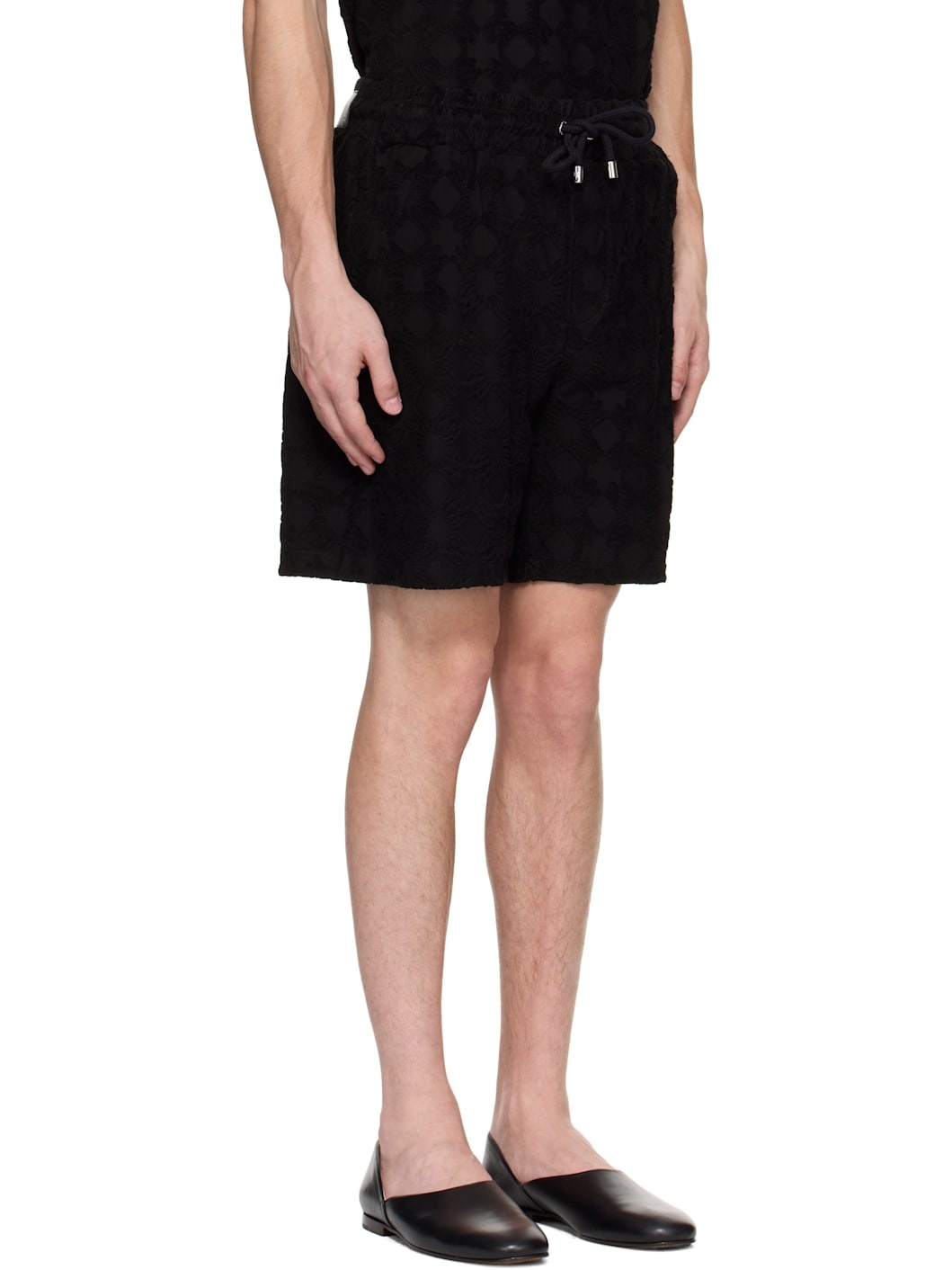 Black MA Quad Toweling Shorts - 2