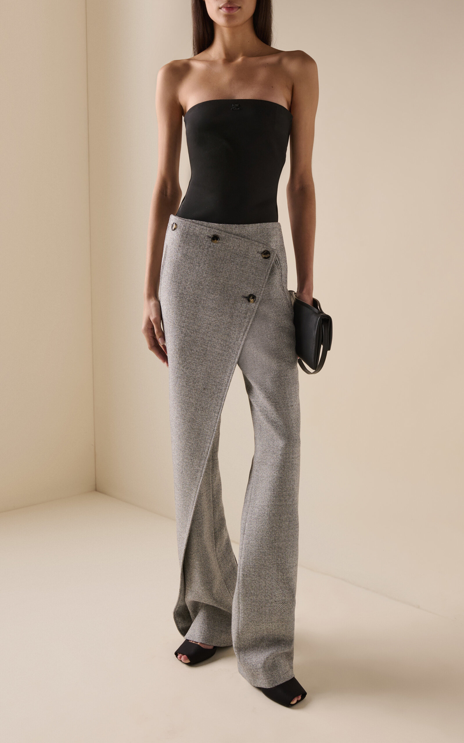 Oblique Caviar Wool Pants grey - 3