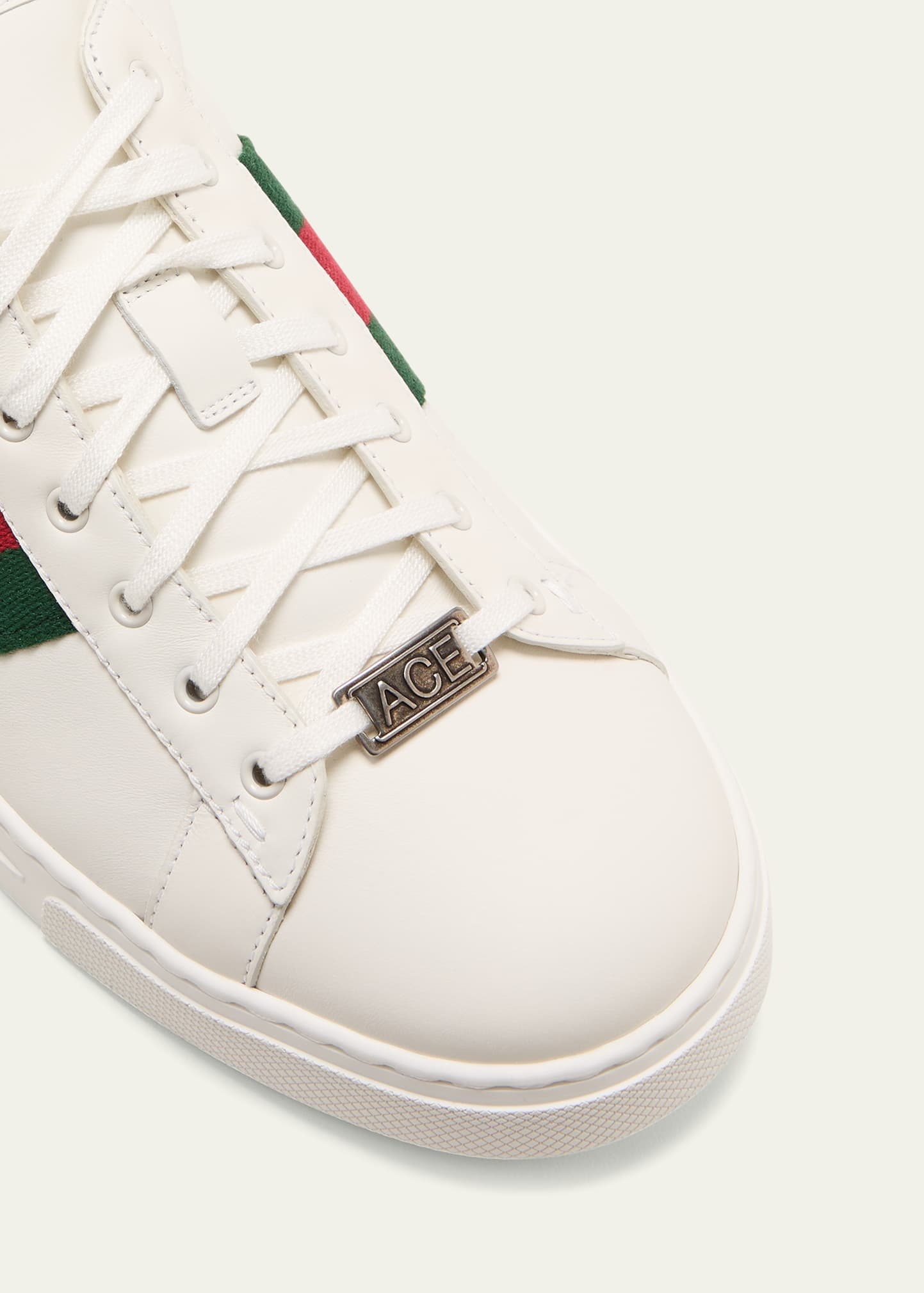 Men's Ace Leather Web Low-Top Sneakers - 3