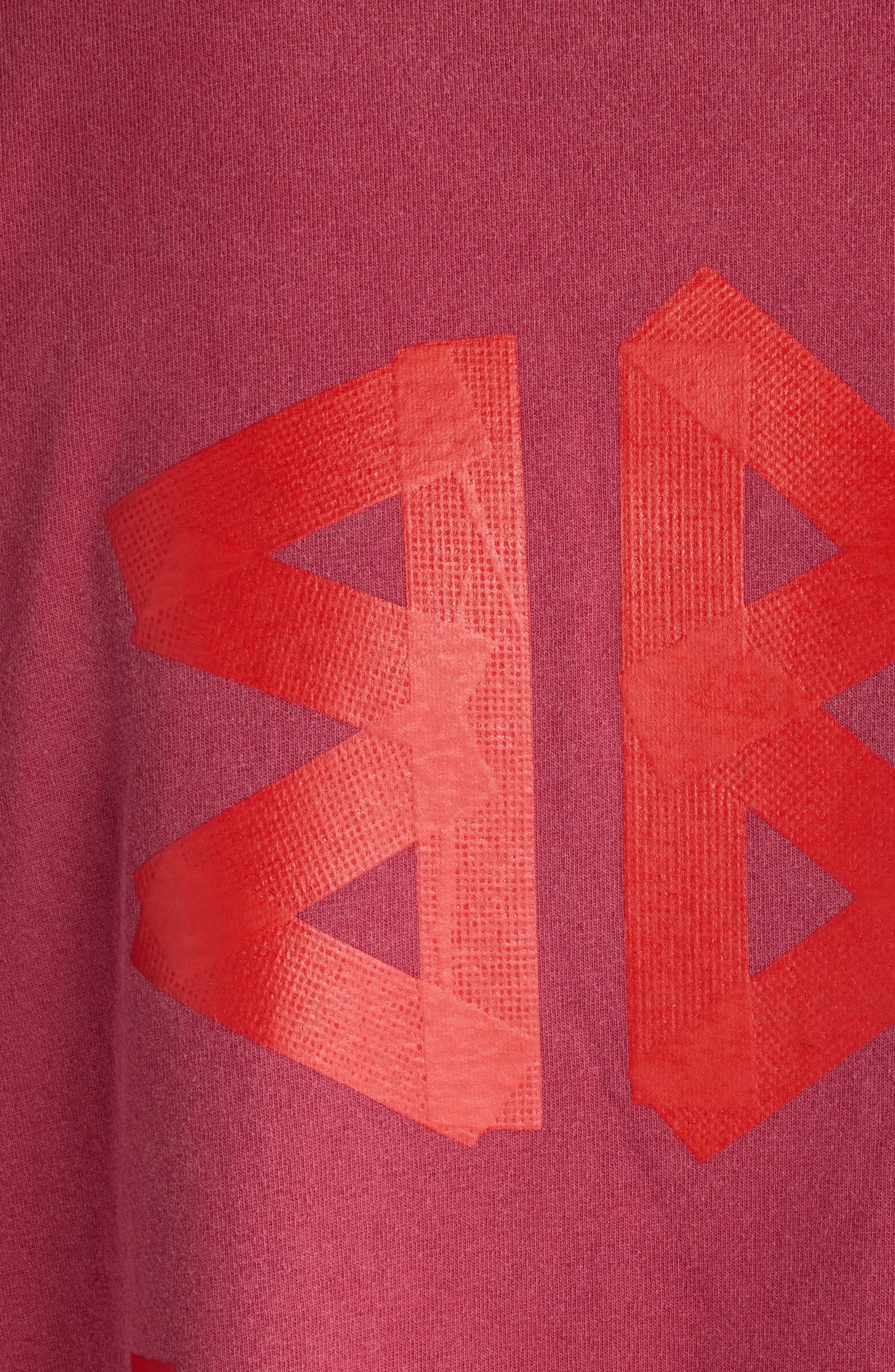 Balenciaga Medium Fit Tape Type Logo Graphic T-Shirt in Raspberry at Nordstrom - 7