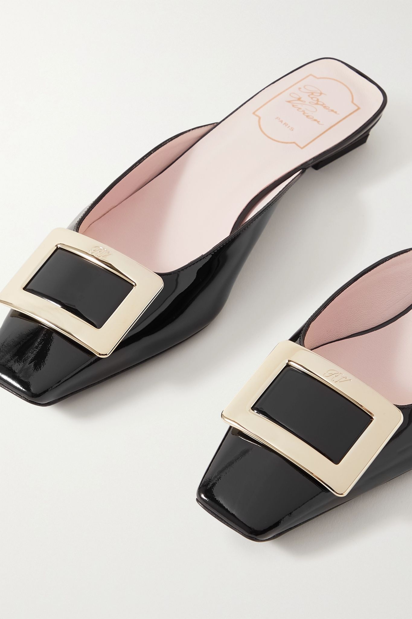 Belle Vivier patent-leather mules - 4