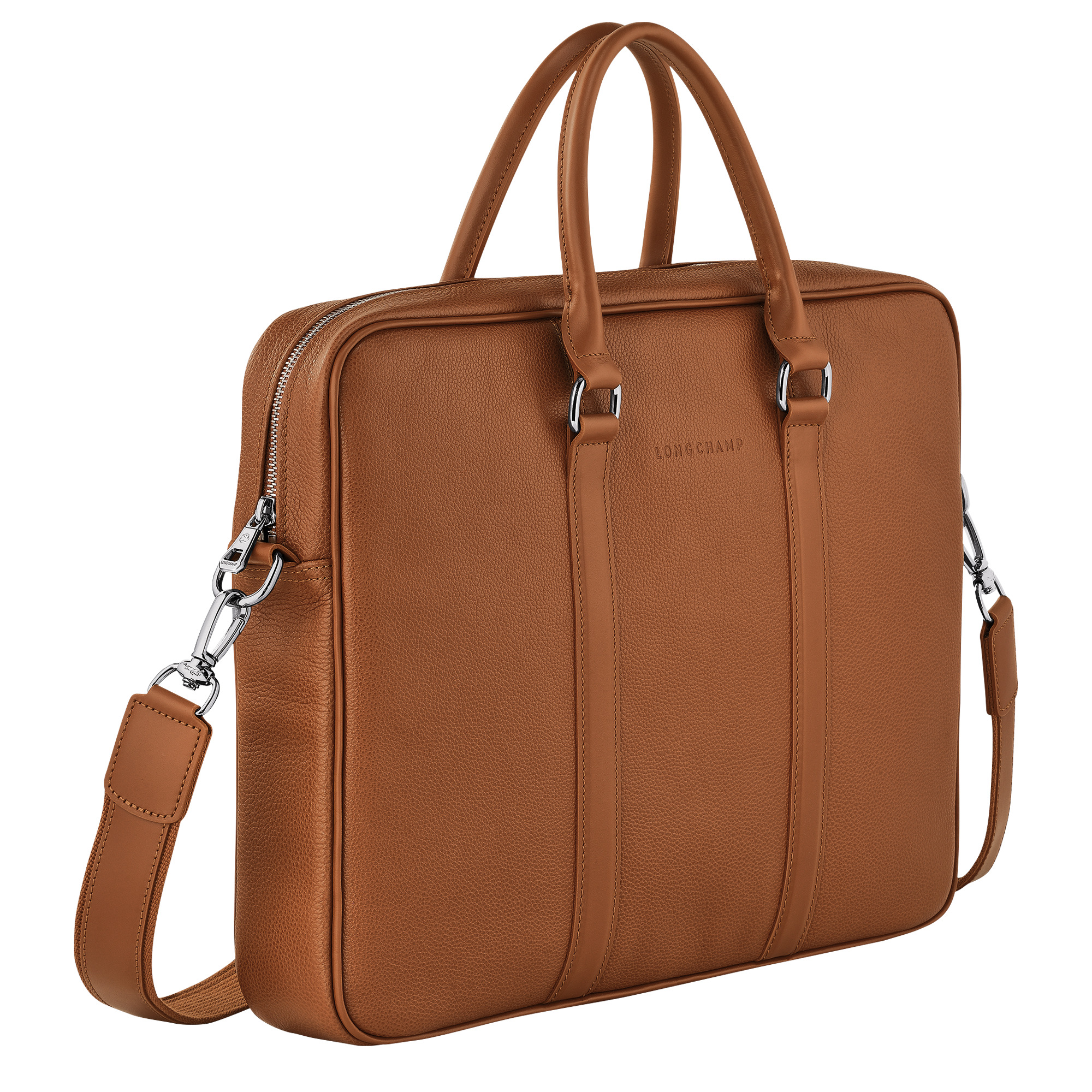 Le Foulonné S Briefcase Caramel - Leather - 3
