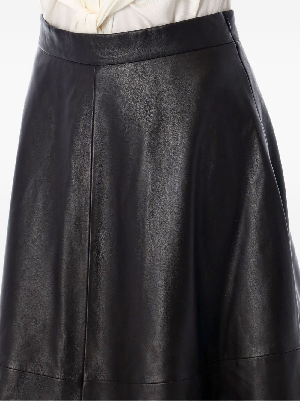 leather midi skirt - 3