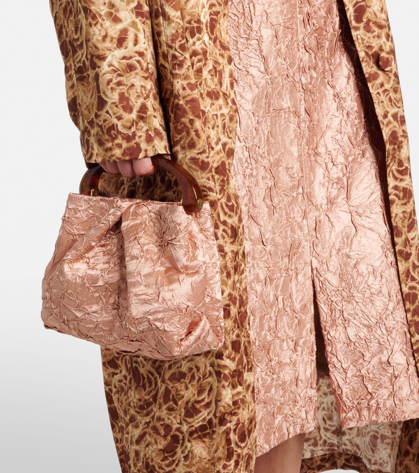 Crisp Mini crushed plissé tote bag - 2