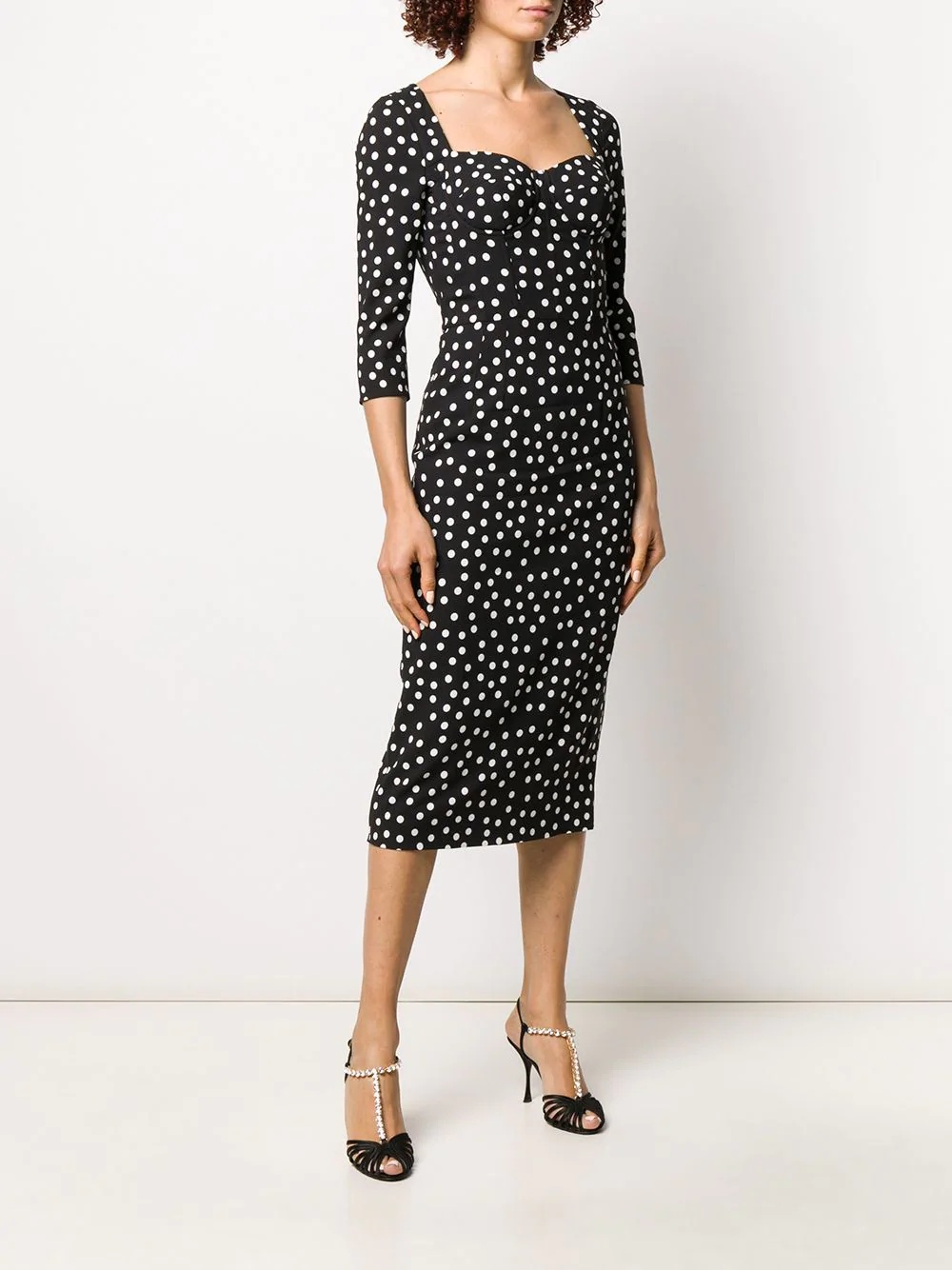 corseted polka dot dress - 3