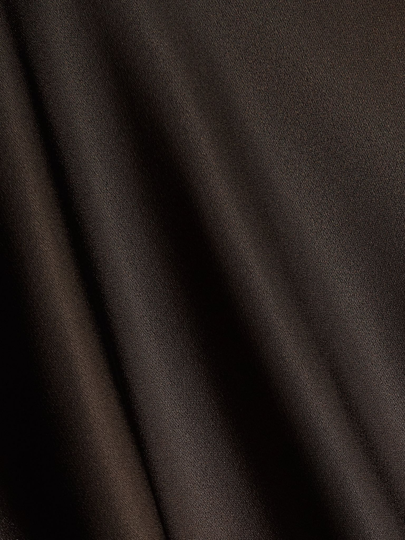 Draped satin maxi dress Brown - 4