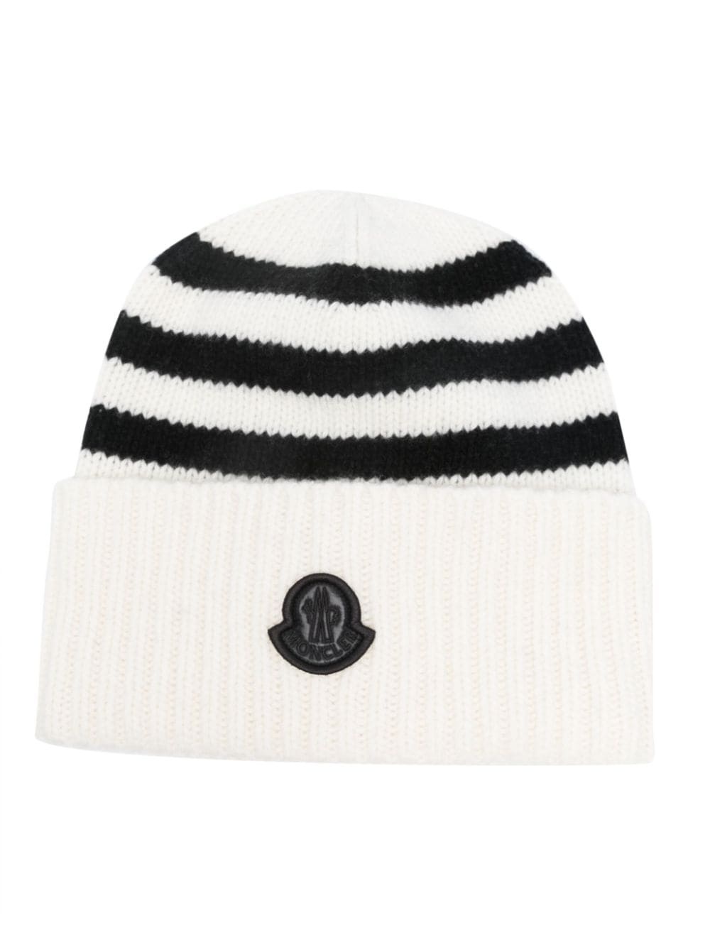 striped ribbed-knit wool beanie - 1