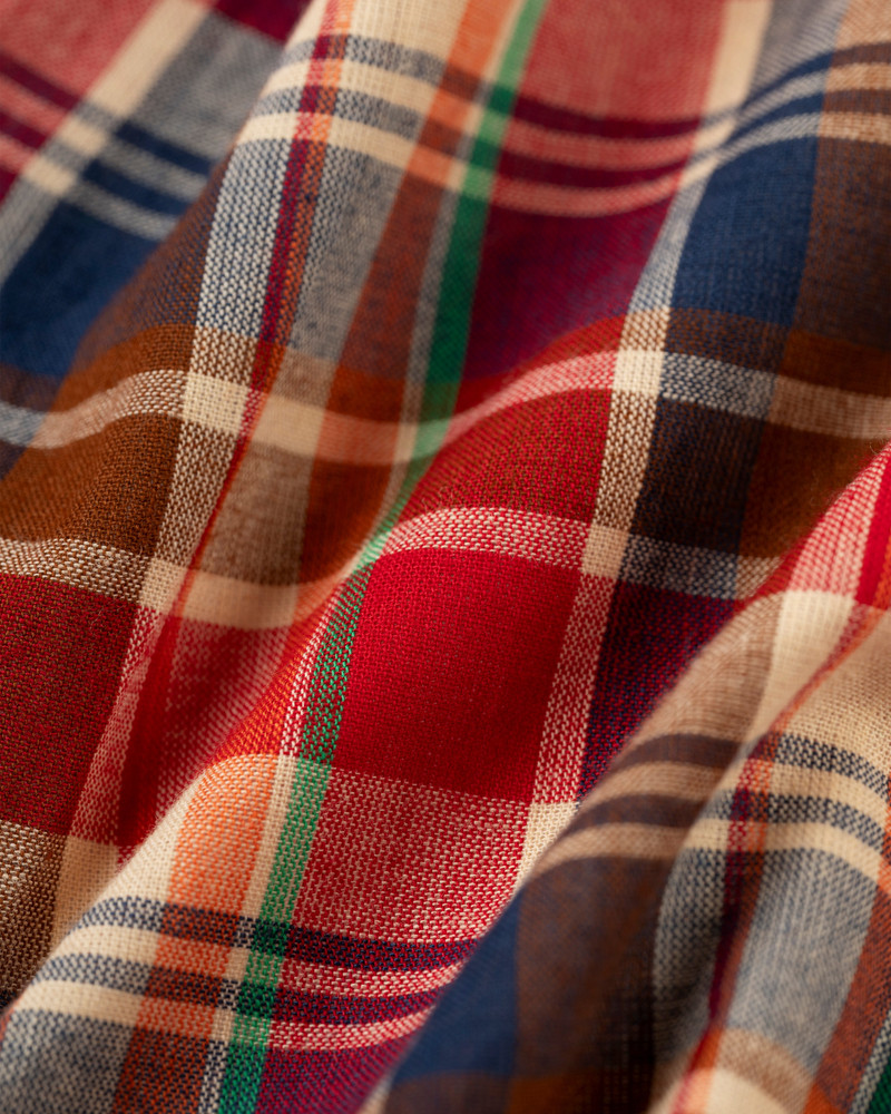 MADE-IN-CANADA BROWN & RED AUTHENTIC MADRAS SPORT COAT 4