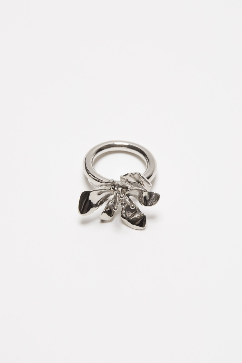 Flower ring - Silver/transparent 1