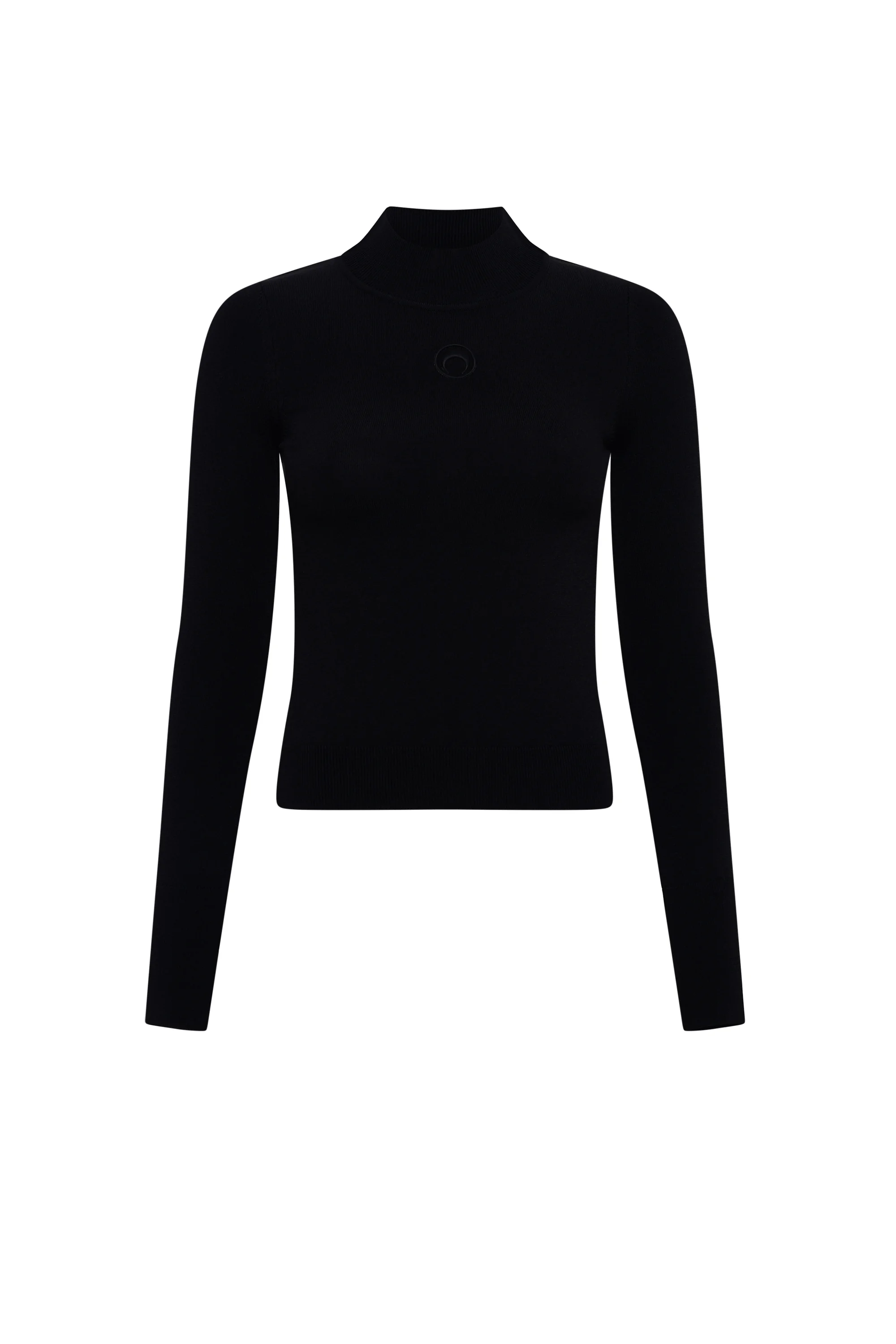 Moon Logo Knit Ls Highneck Top - 1