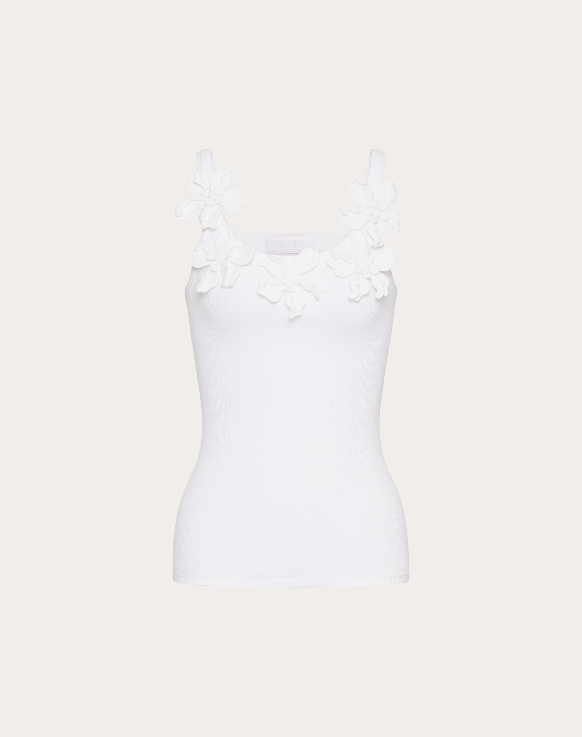 EMBROIDERED COTTON JERSEY TOP - 1