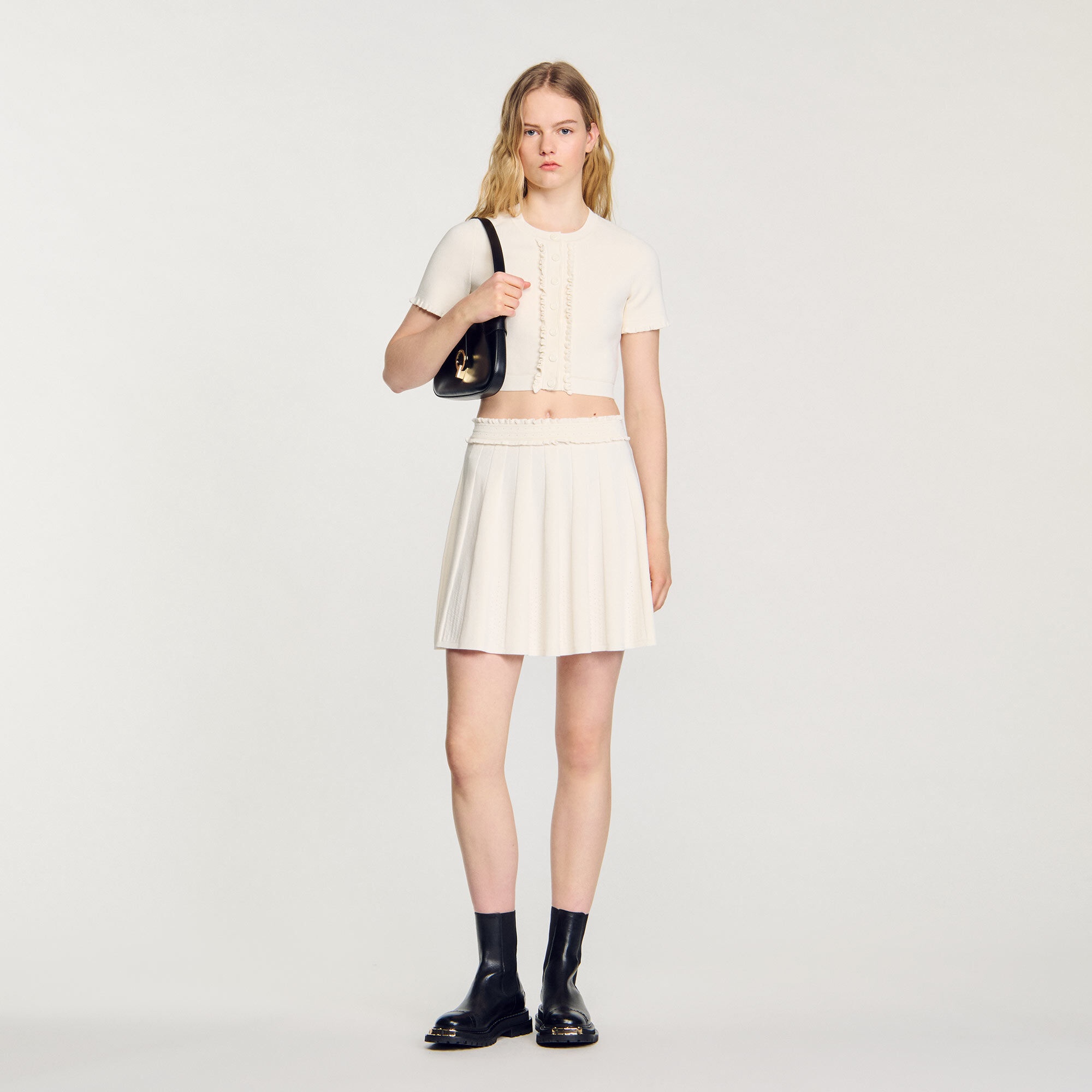 POINTELLE KNIT SKIRT - 2