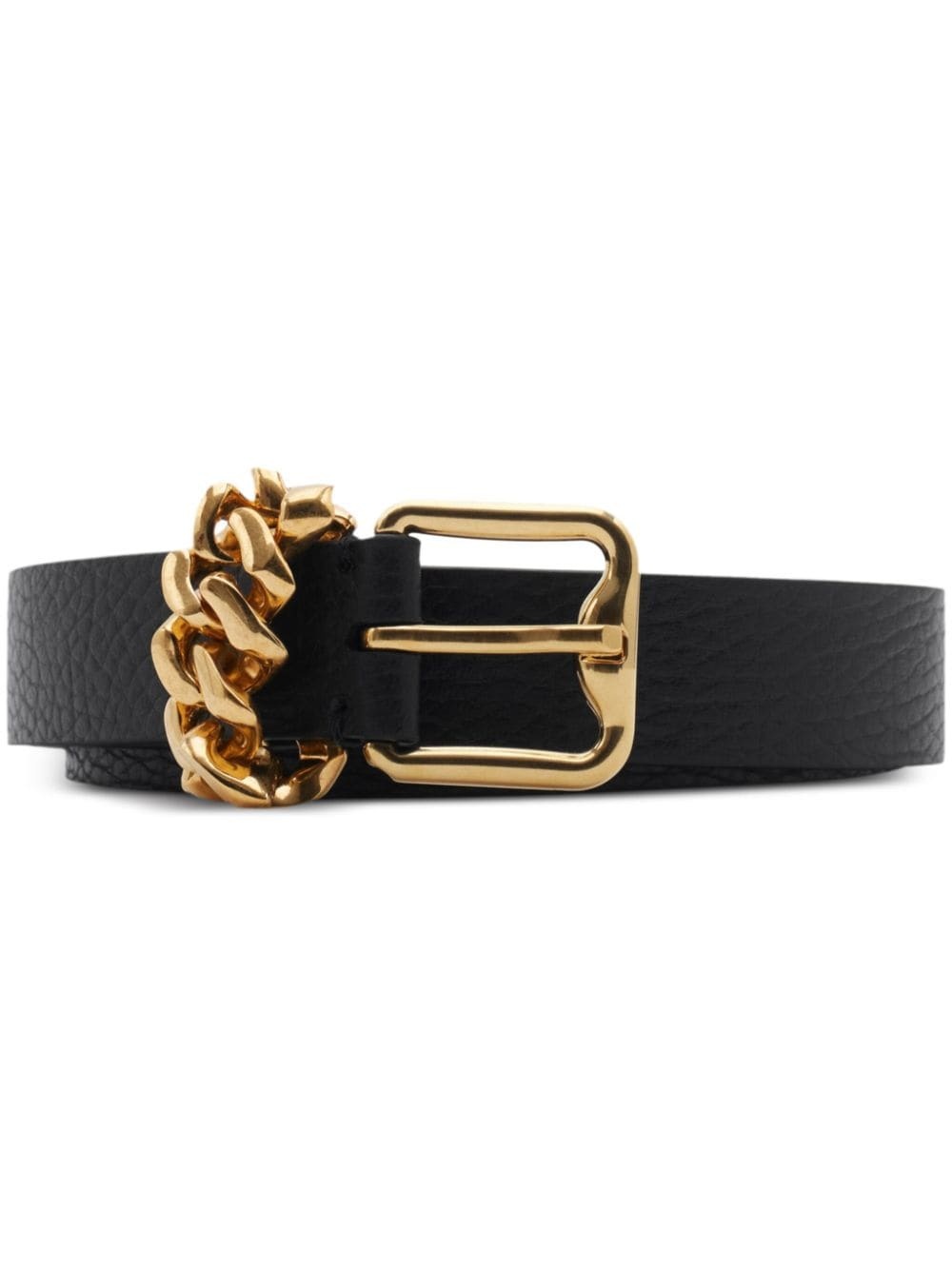 leather B buckle chain belt - 1