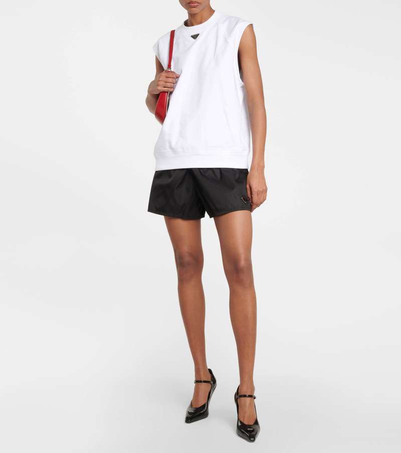 Prada Logo cotton jersey top outlook