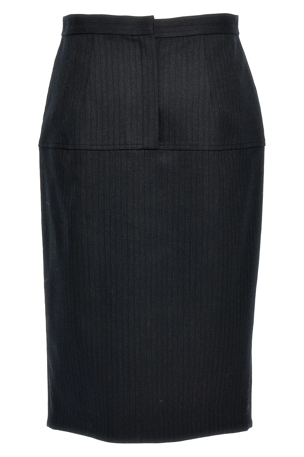 Pinstriped wool skirt - 3