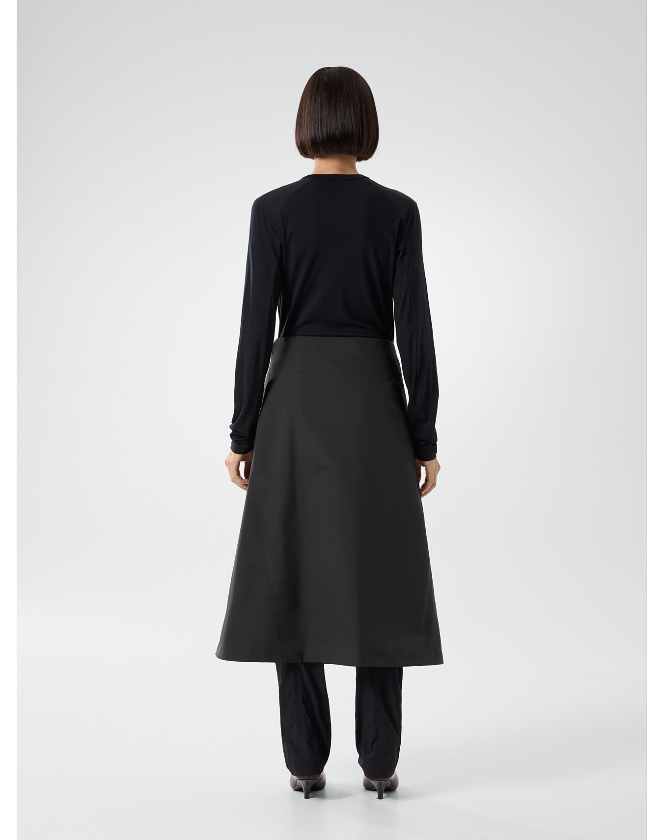☆2024ss☆VEILANCE LOTA SKIRT BLACK XS Lota Skirt in Black