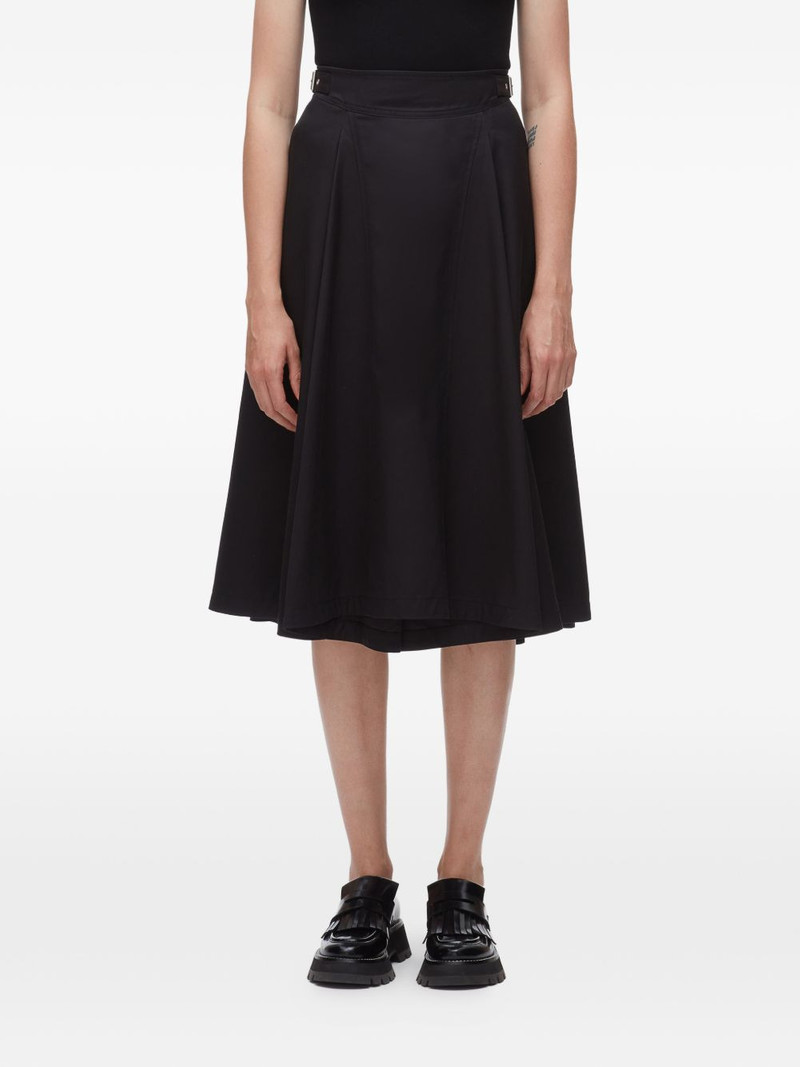 belted A-line midi skirt 4