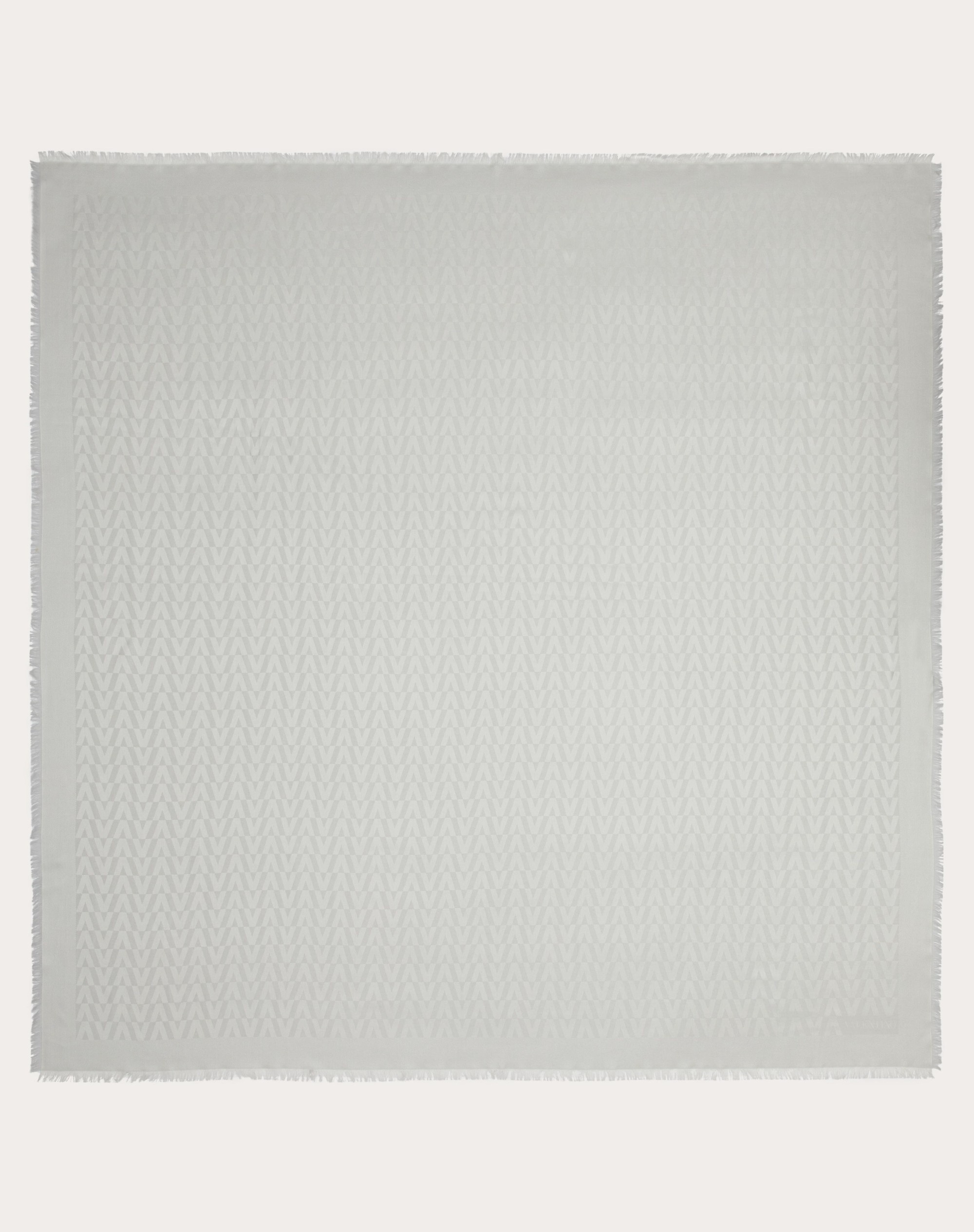 SHINY OPTICAL VALENTINO JACQUARD SHAWL IN SILK AND WOOL 140X140 CM - 2