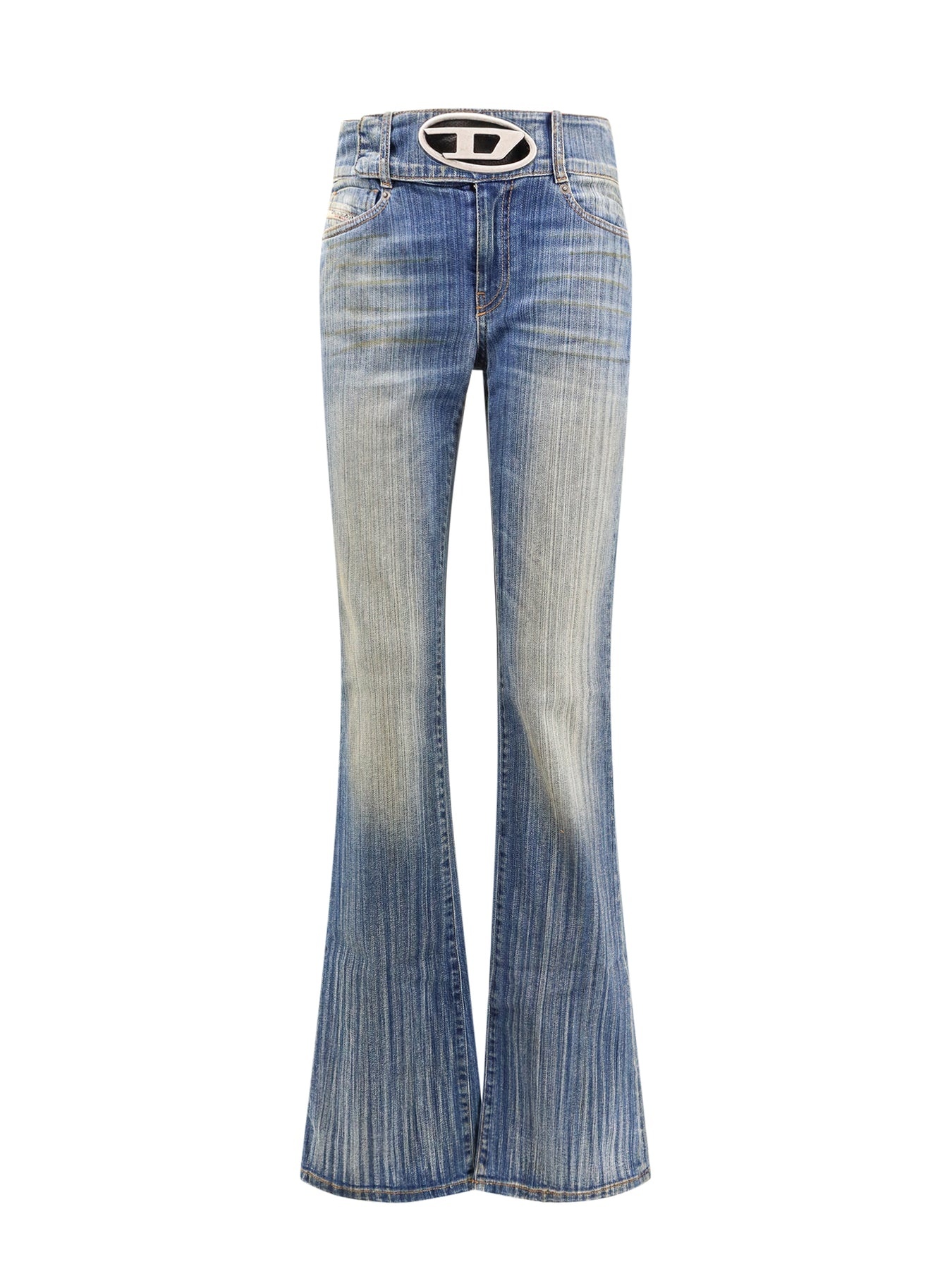 Cotton jeans with metal Oval-D logo - 1