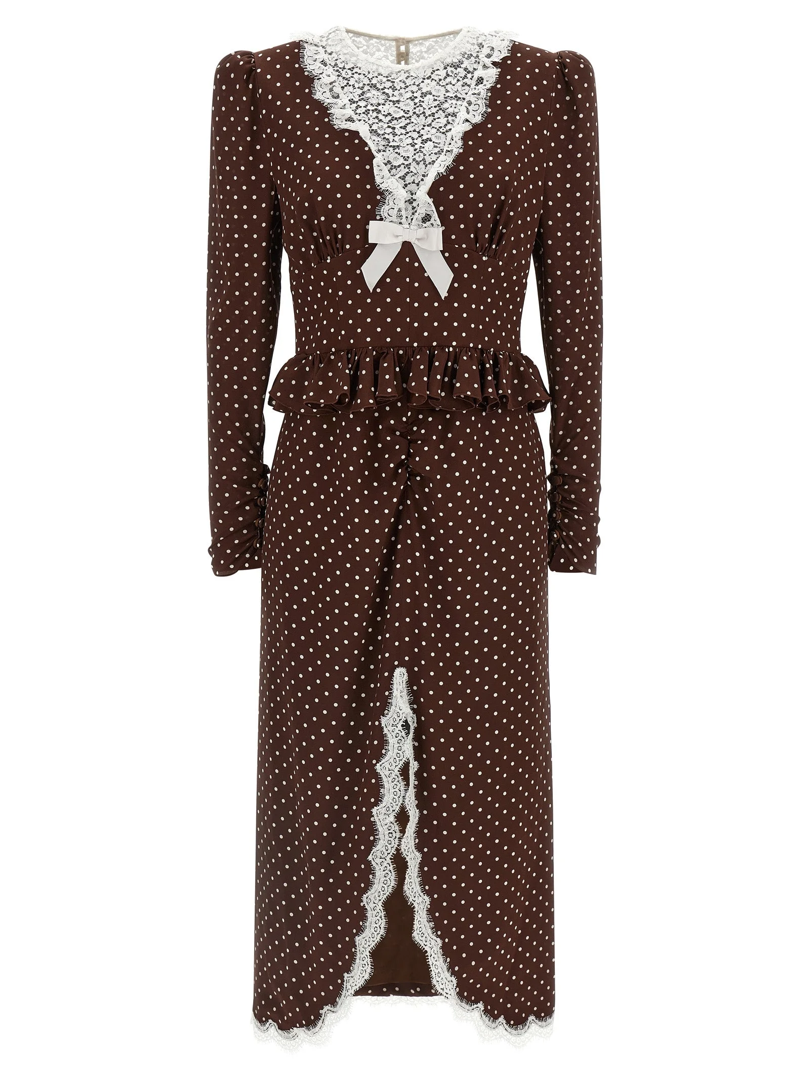 Alessandra Rich Women 'Polka Dot Midi' Dress - 1