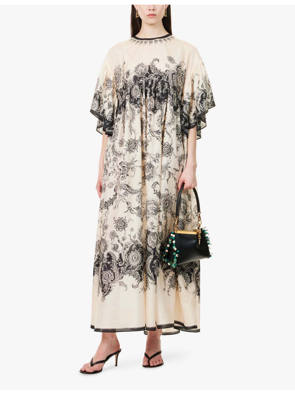 Rhiannon Floral Silk Maxi Dress - 2