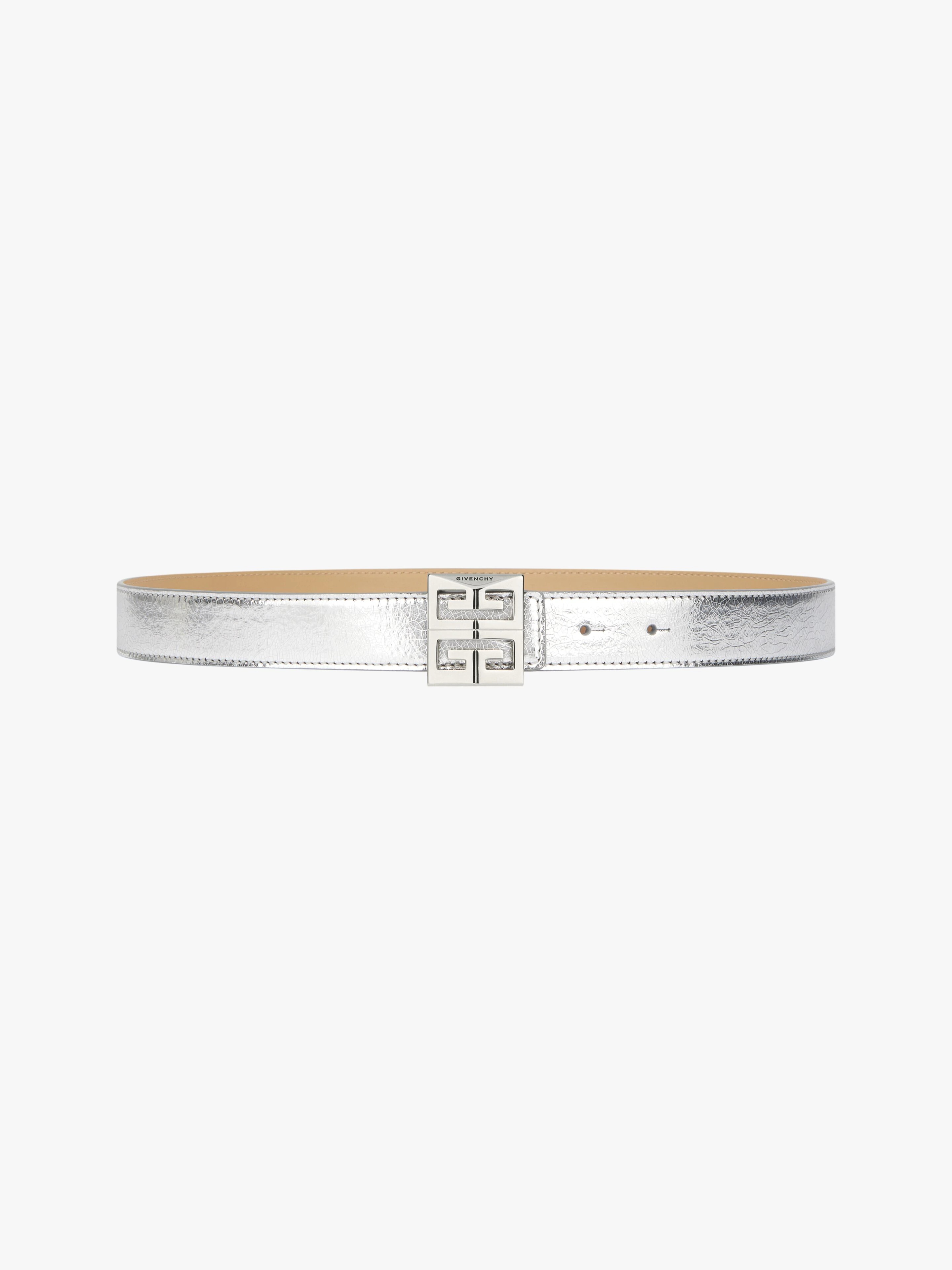4G REVERSIBLE BELT IN METALLIZED LEATHER - 1