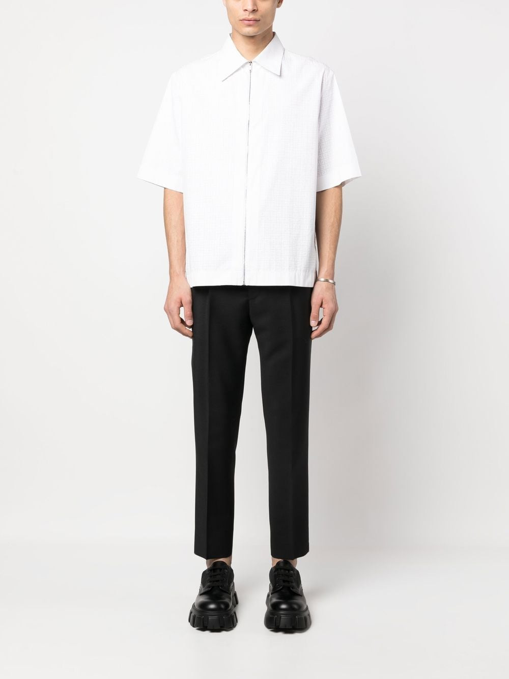 Prada Men Mohair-Wool Tailored Trousers - 5