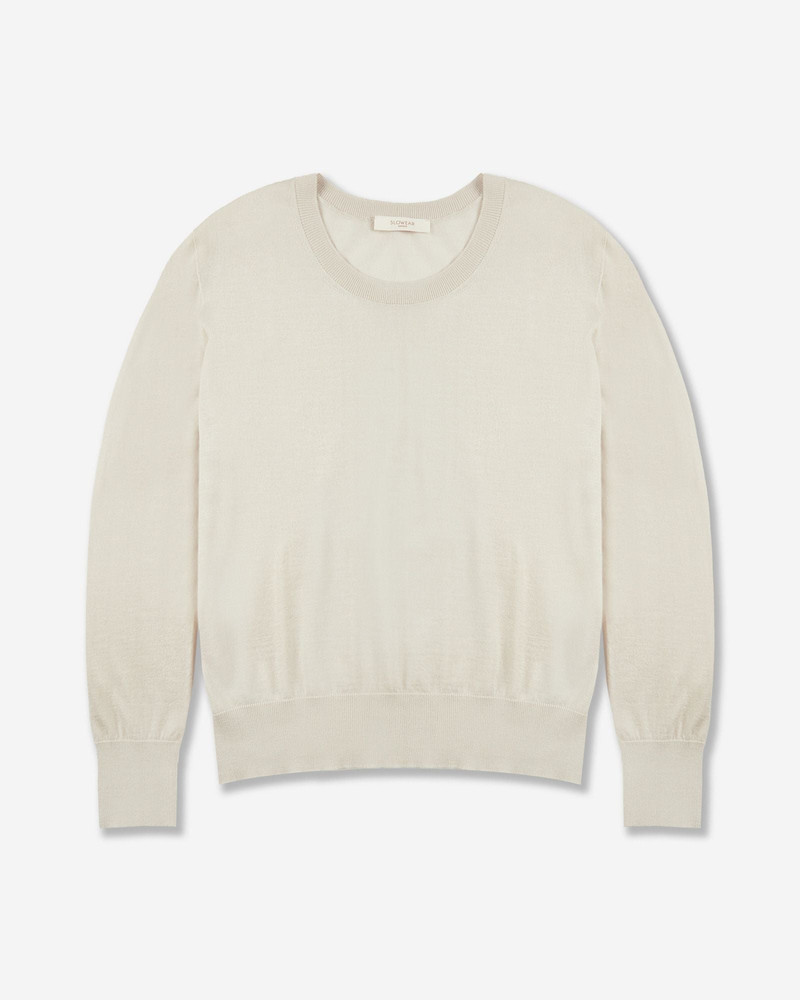 Regular fit crewneck sweater in cashmere and silk 1