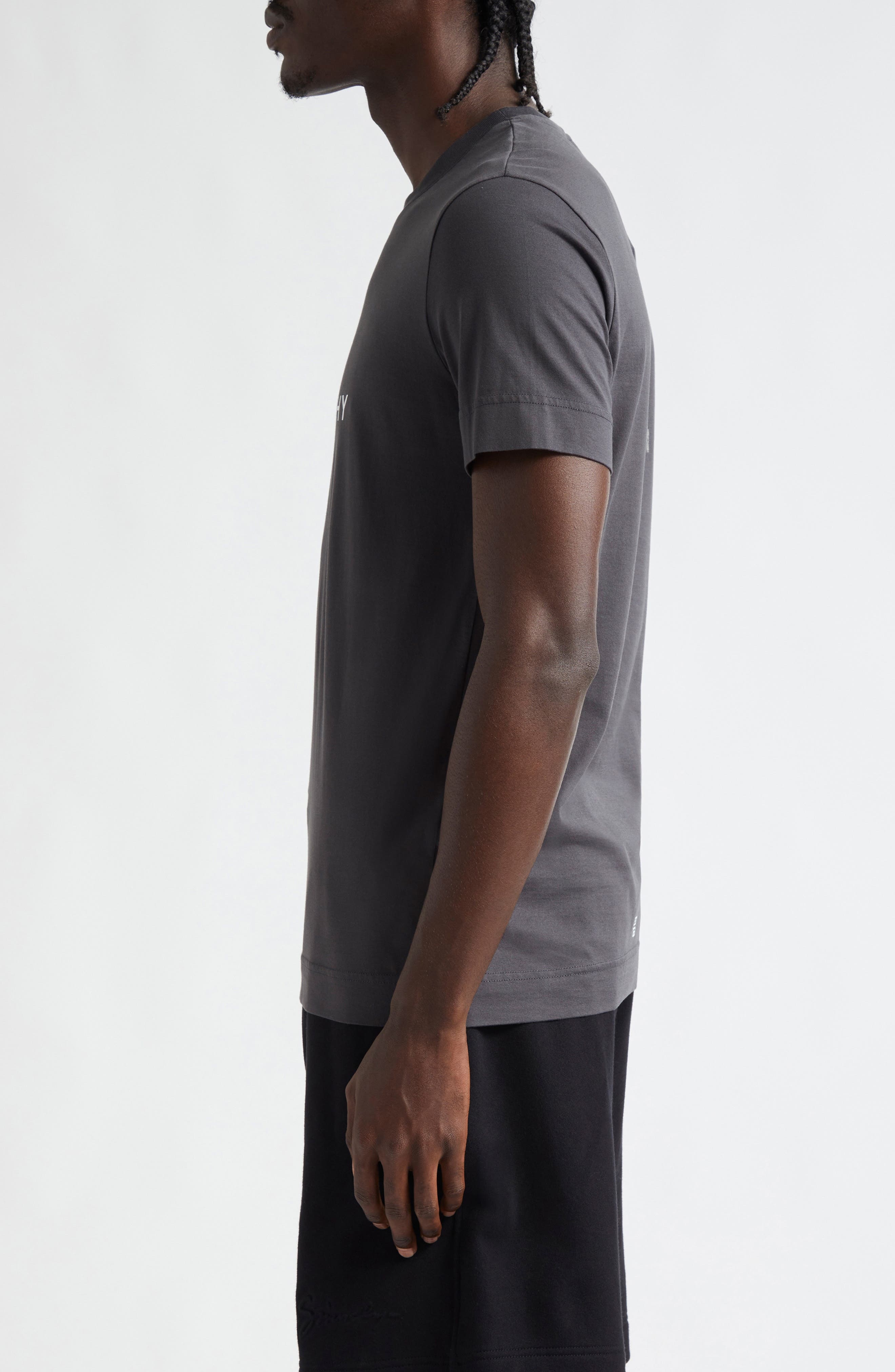 Givenchy Slim Fit Logo T-Shirt in Charcoal at Nordstrom - 4