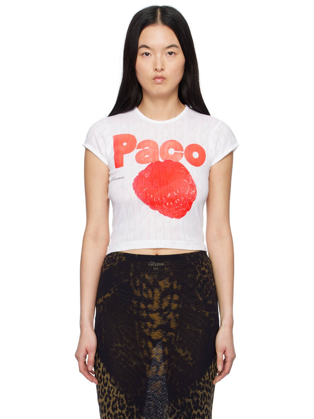 White Crop T-shirt - 1