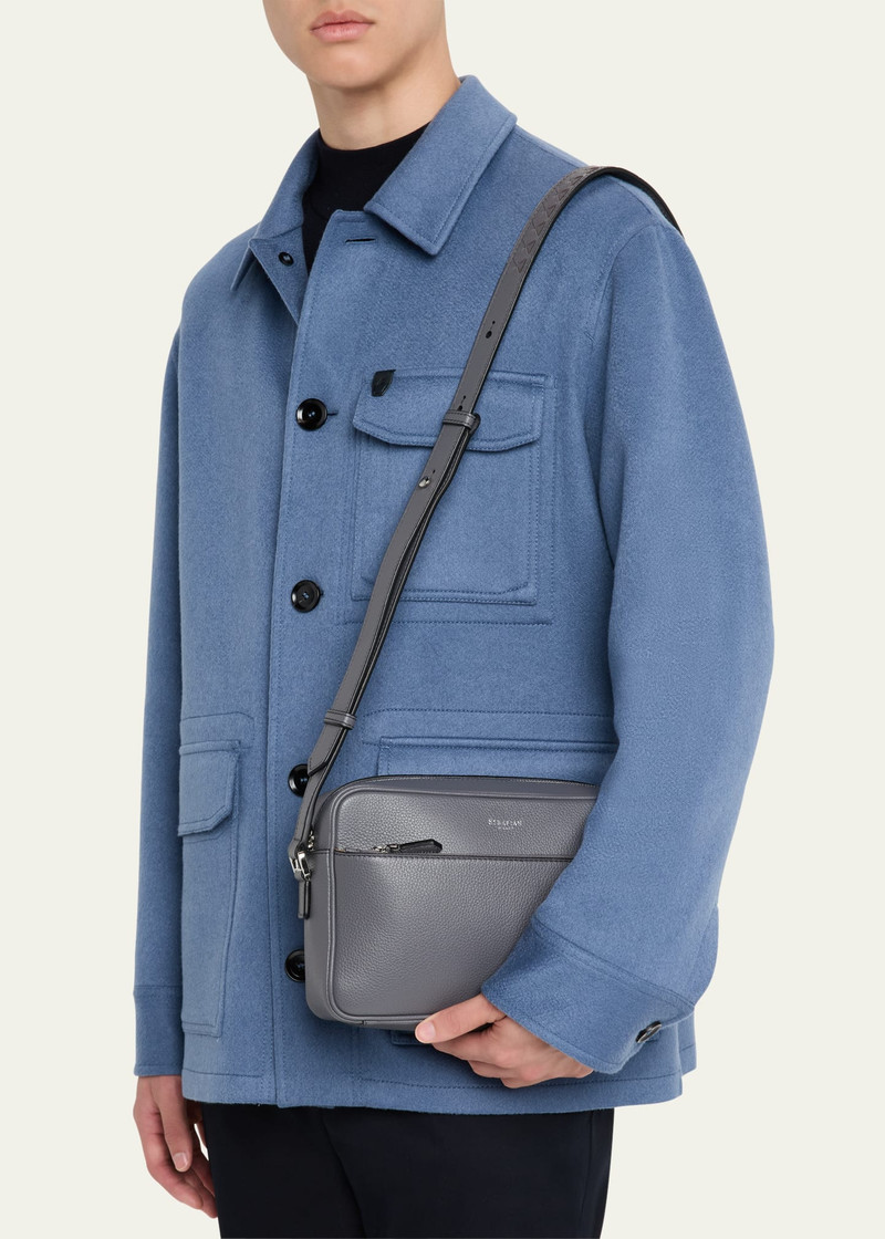 Serapian Men's East/West Cachemire Mosaico Crossbody Bag outlook