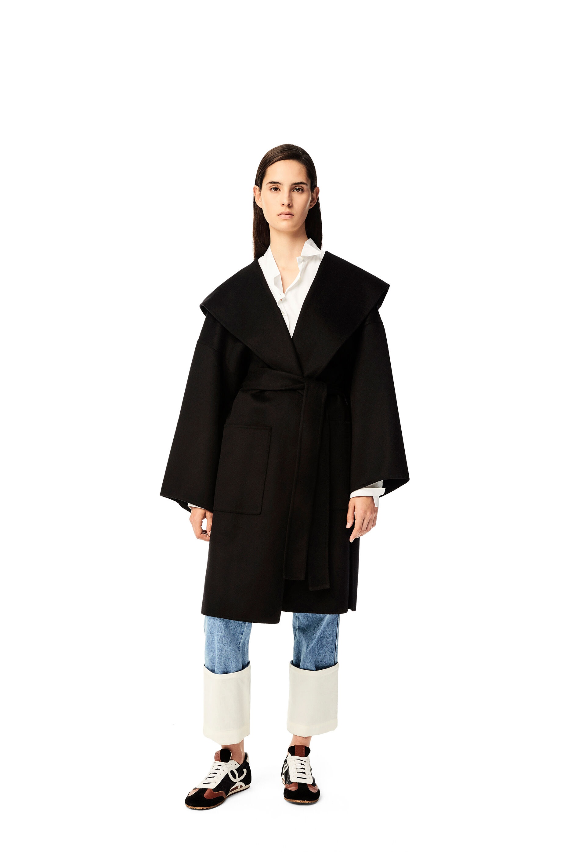 Hooded coat in wool and cashemere - 3