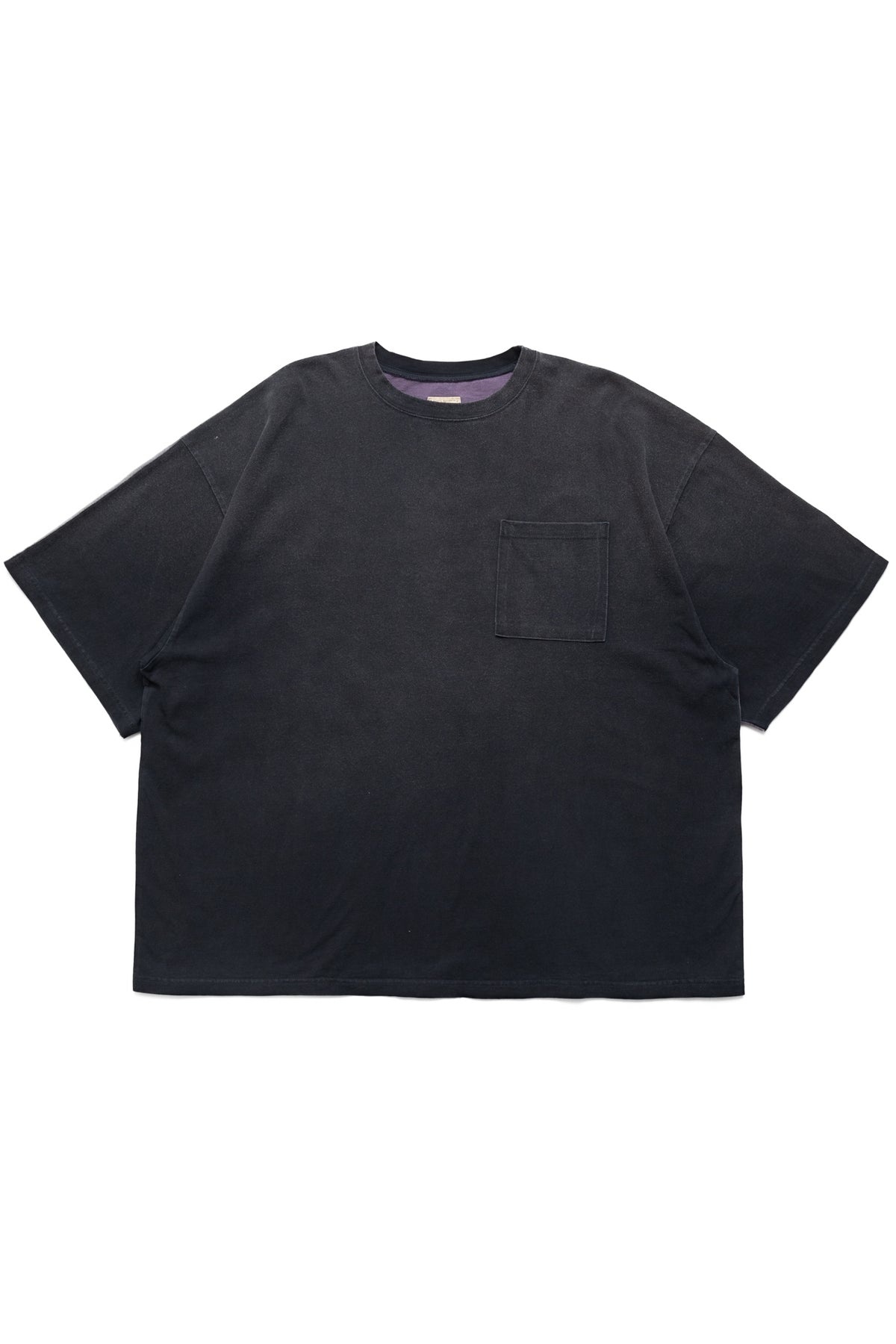 Kapital Jersey 2TONES BIG Pocket T (BONE) - Black x Purple
