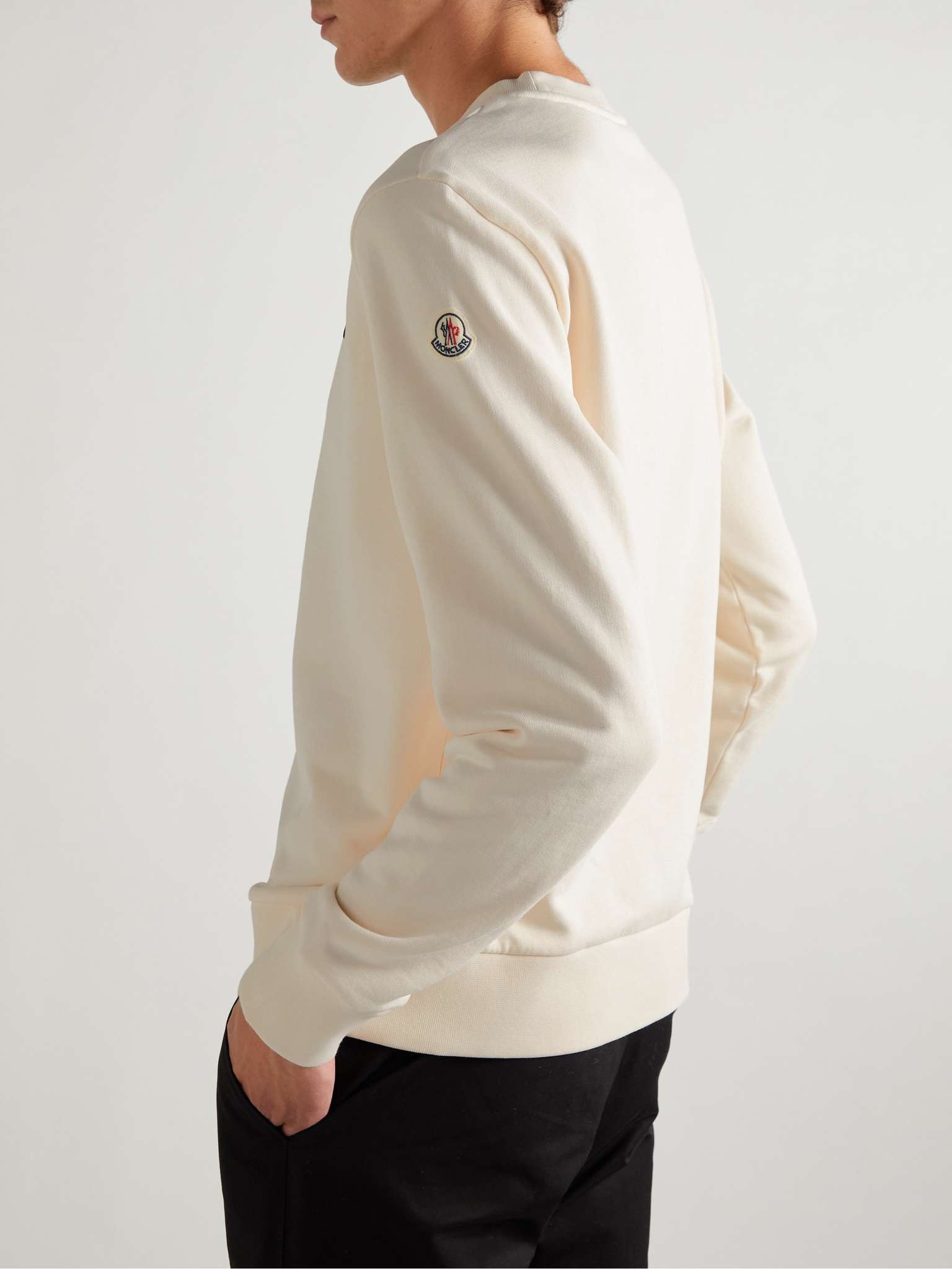 Logo-Flocked Cotton-Jersey Sweatshirt - 4