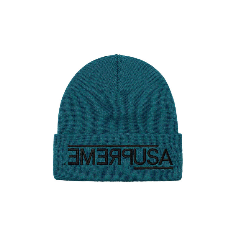 Supreme USA Beanie 'Work Teal' - 1