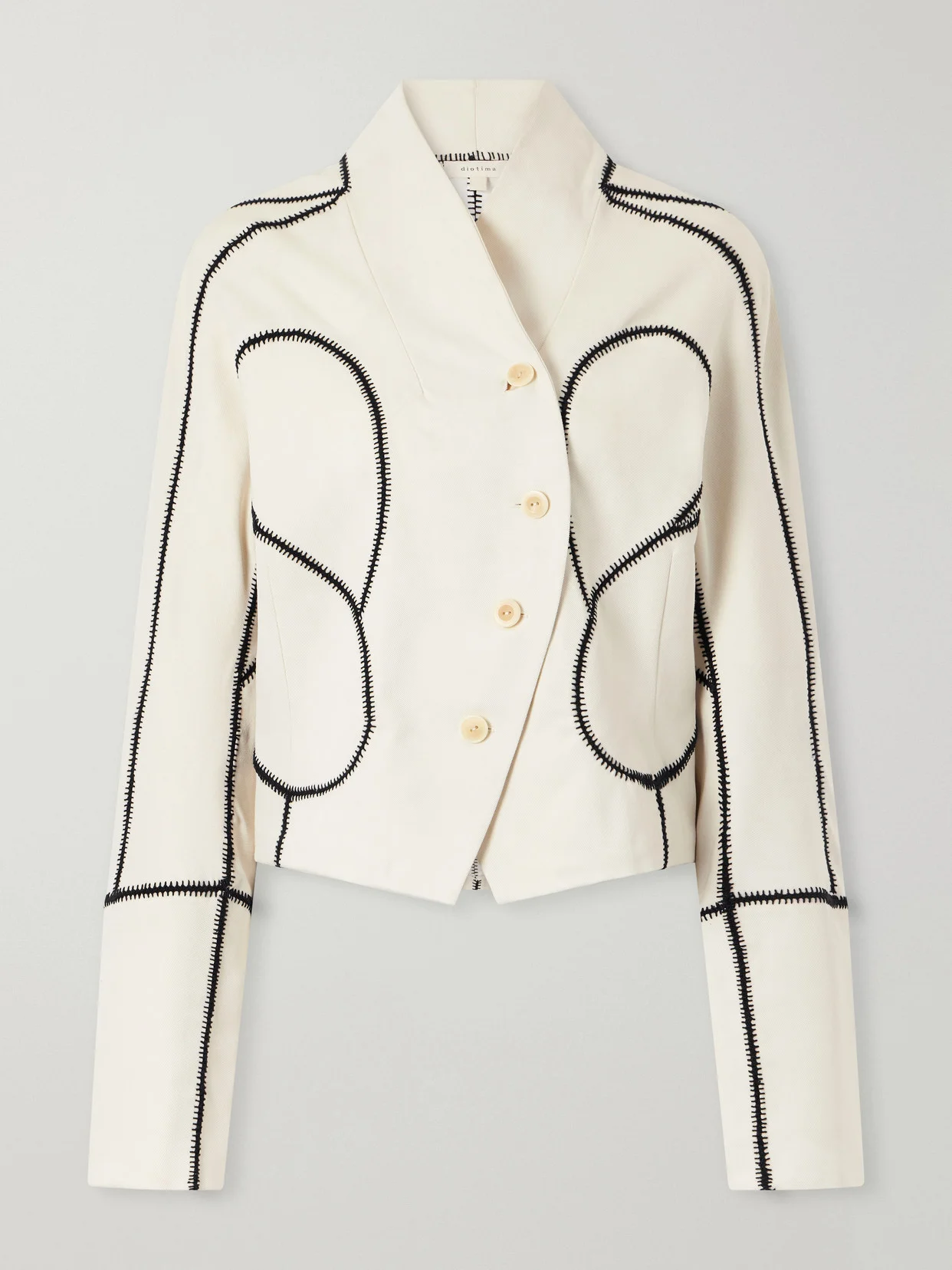 Idolo Stitch-detailed Wool-gabardine Jacket - 1