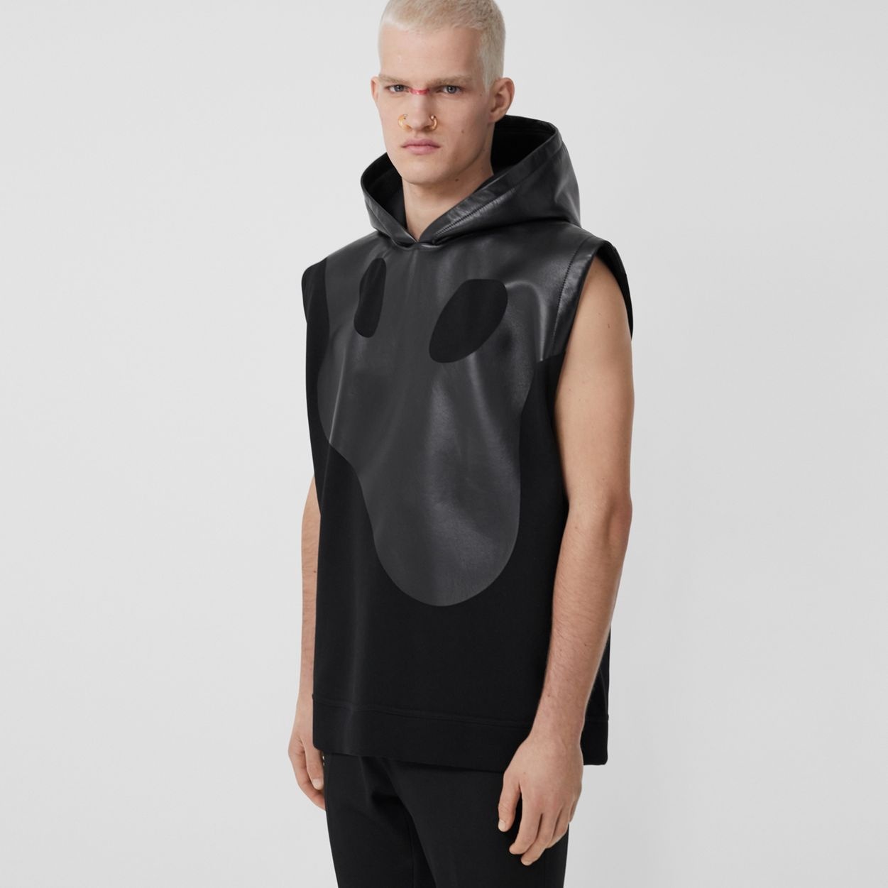 Monster Graphic Cotton and Lambskin Hoodie - 5