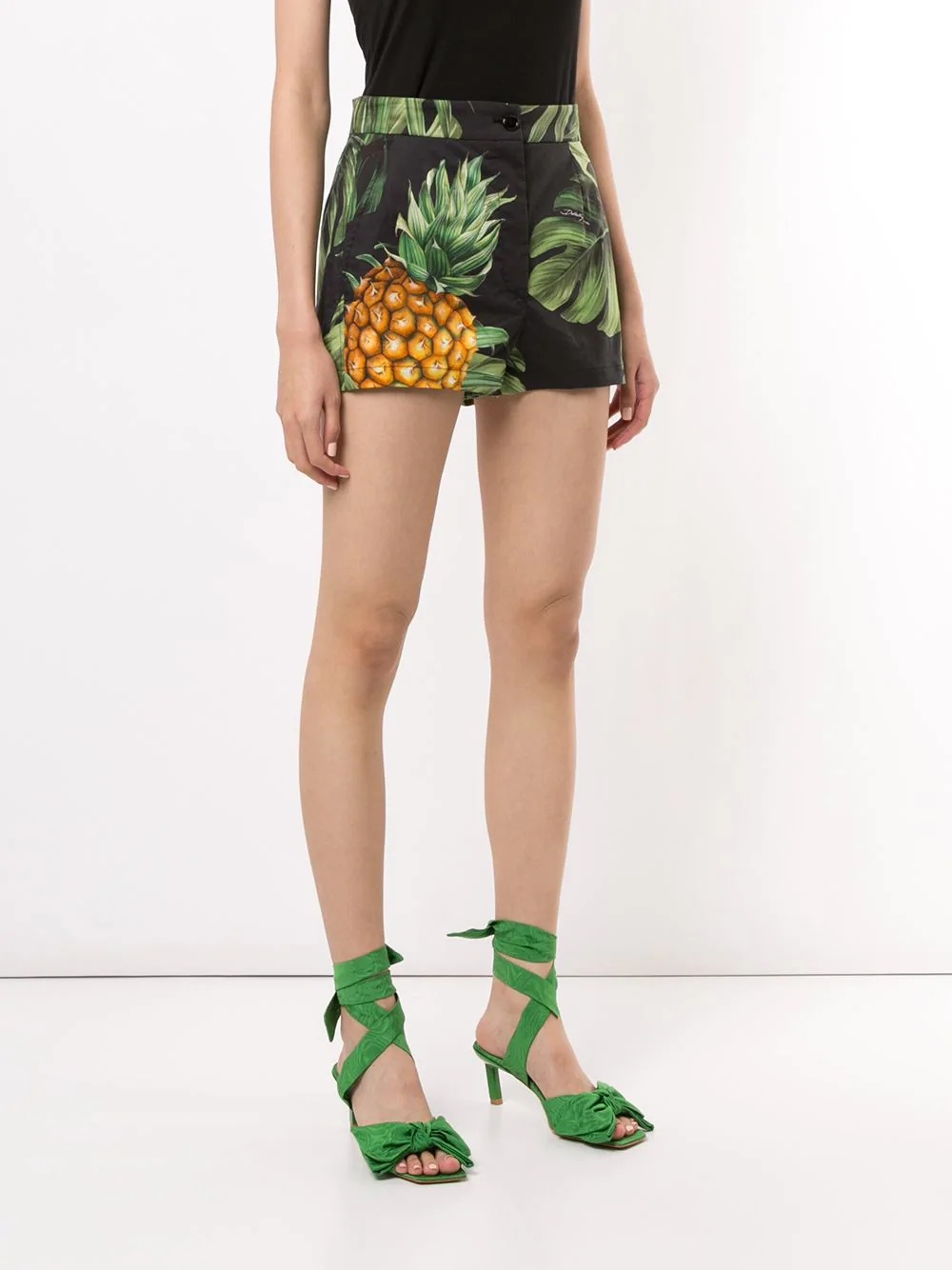 cotton pineapple print shorts - 3