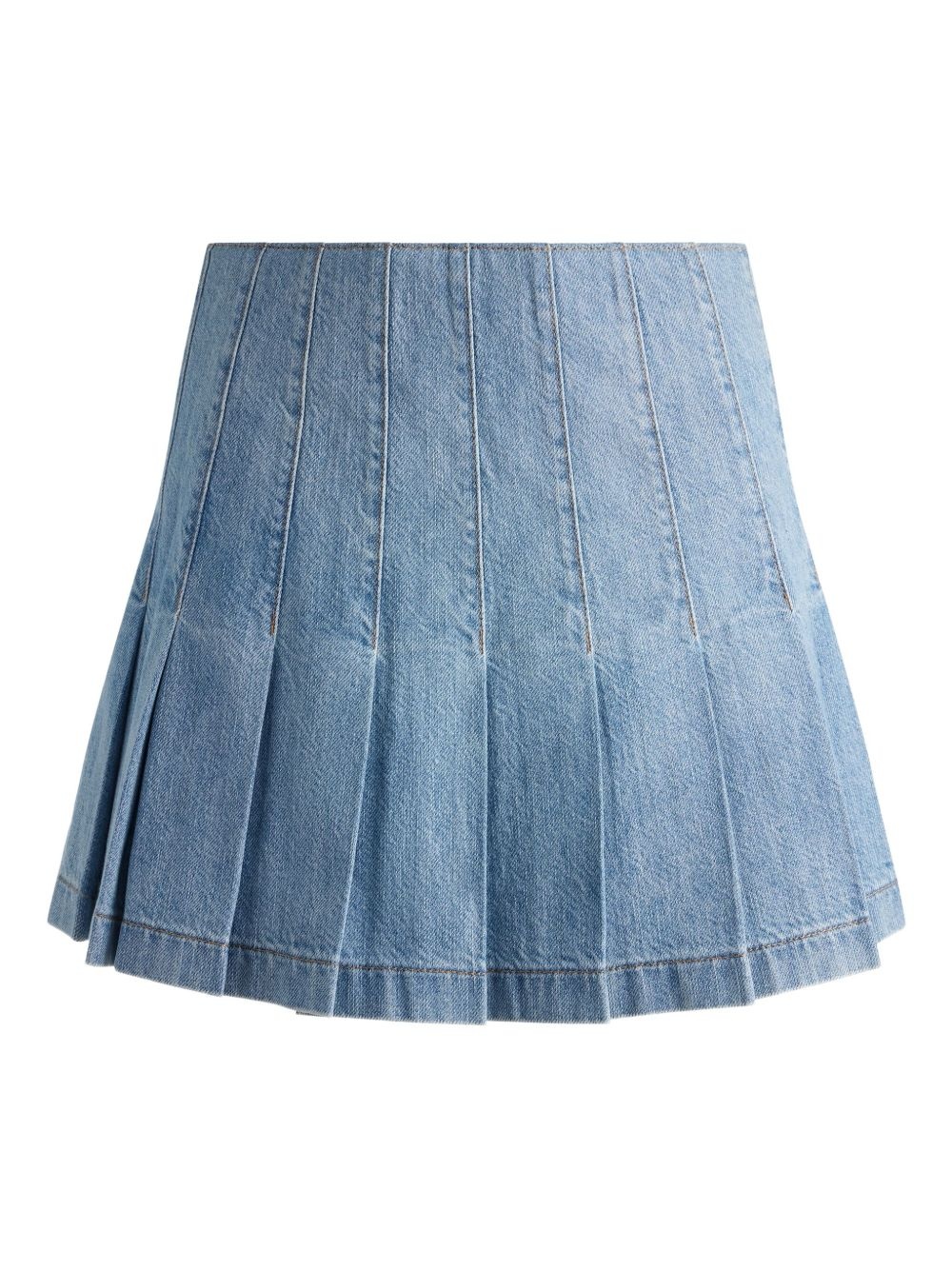 denim mini pleated skirt - 2