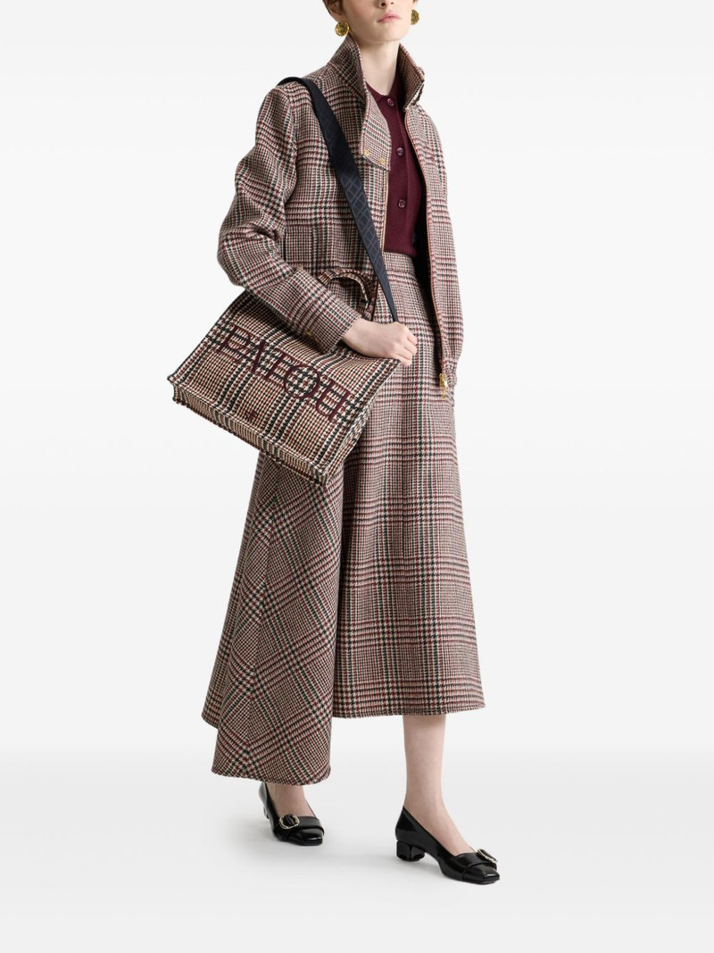 PATOU high-neck houndstooth bomber jacket outlook