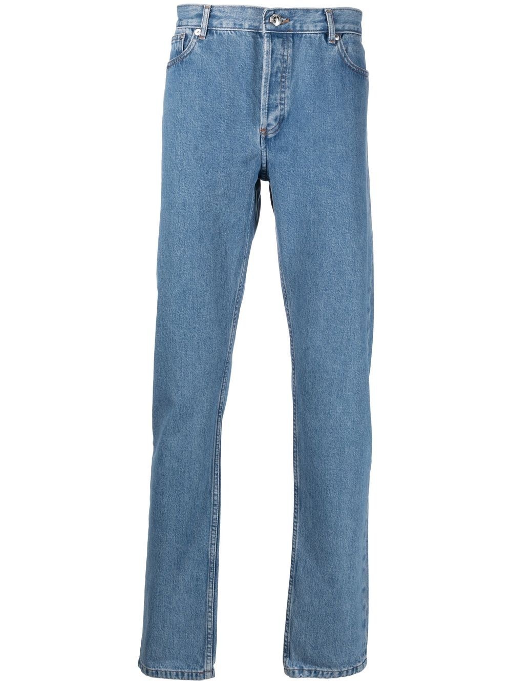 straight-leg cotton jeans - 1