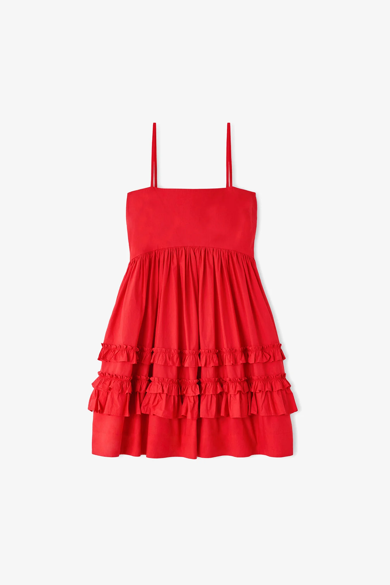 DRESS IN RED COTTON - 1
