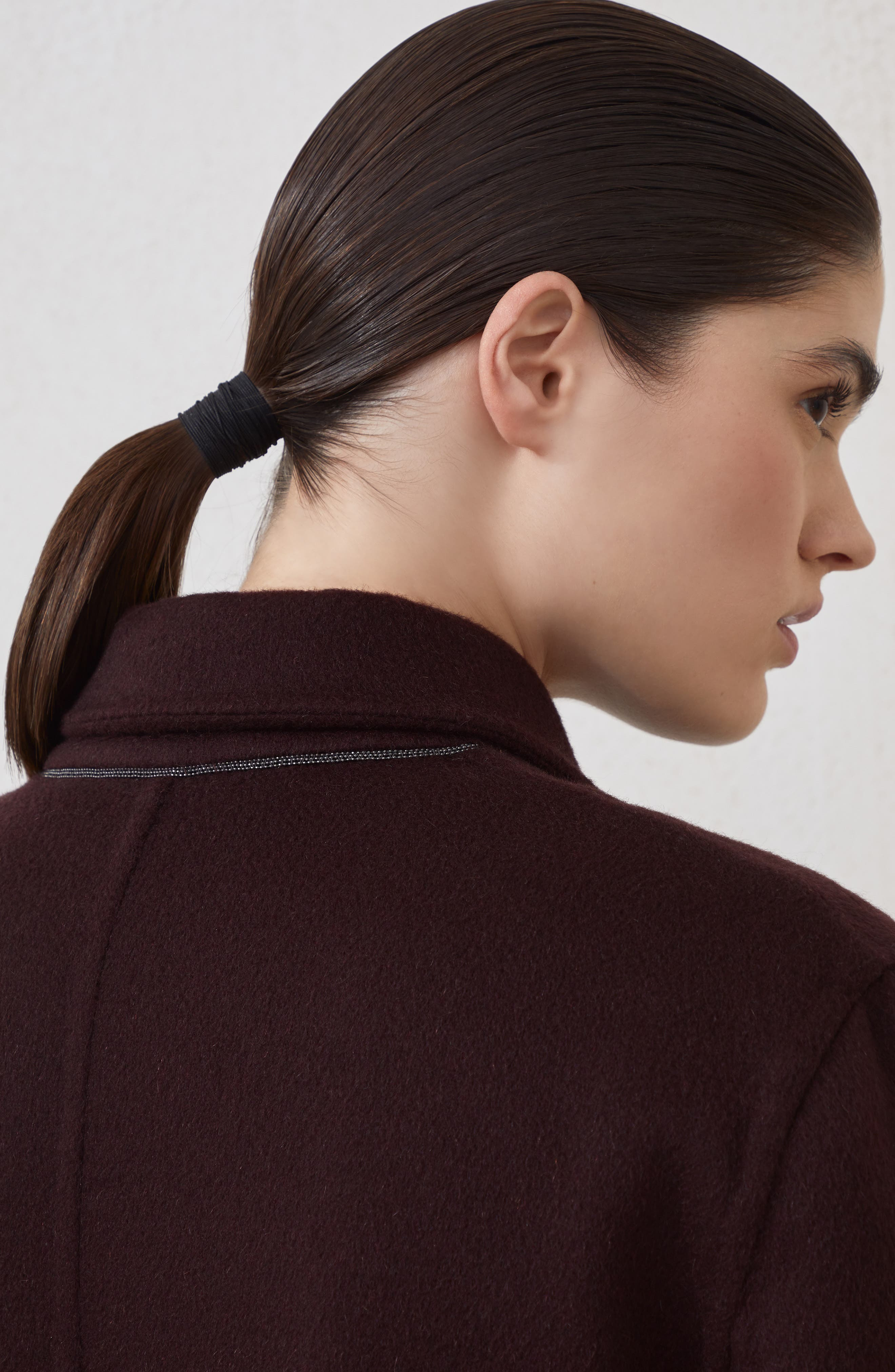 Brunello Cucinelli Handcrafted coat in Burgundy at Nordstrom - 4