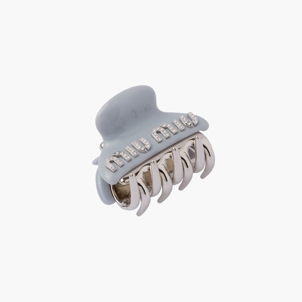 Plexiglas and metal hair clip - 6