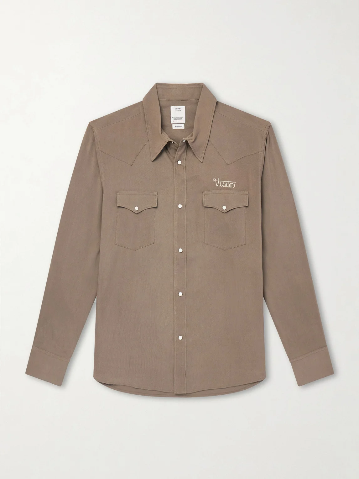 Four Corners Logo-Embroidered Canvas Western Shirt - 1