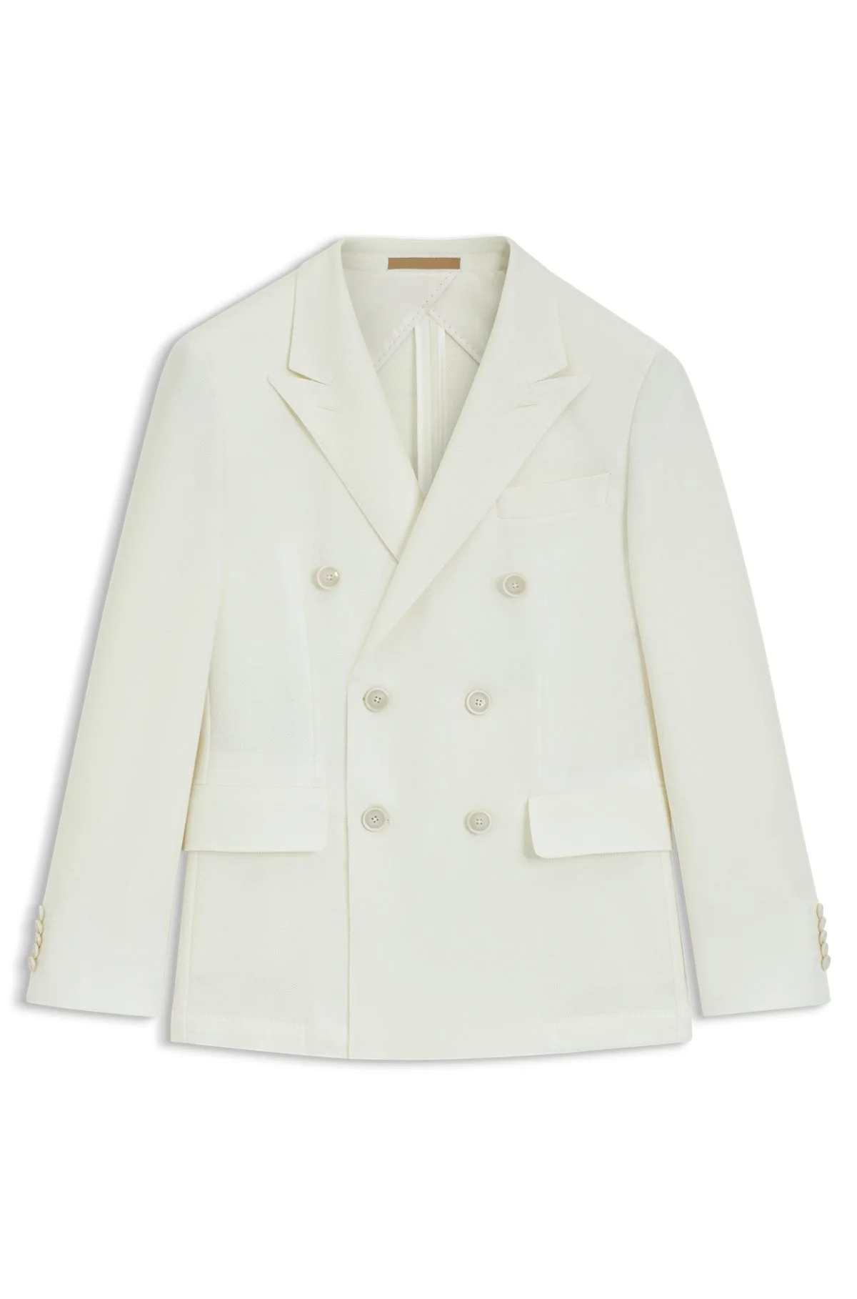 SLIM-FIT BLAZER IN MELANGE COTTON AND CASHMERE - 1