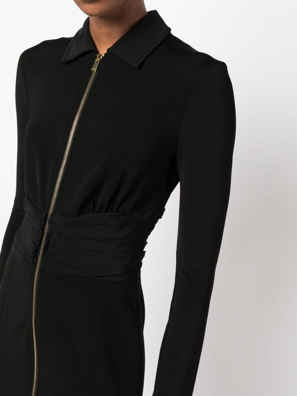 zip-front long-sleeve minidress - 5