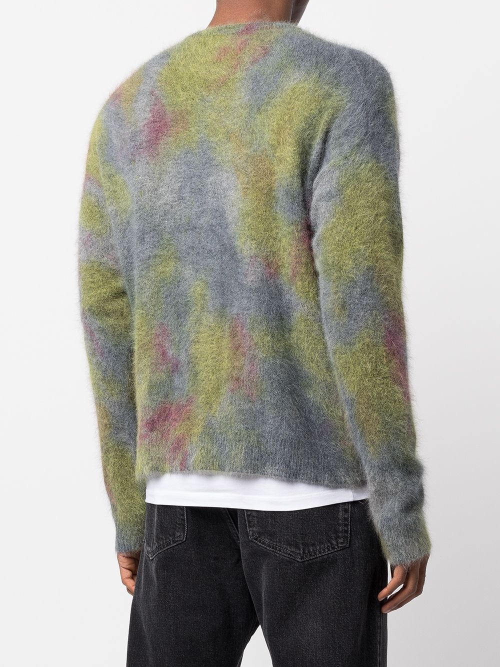 tie dye-print knitted jumper - 4